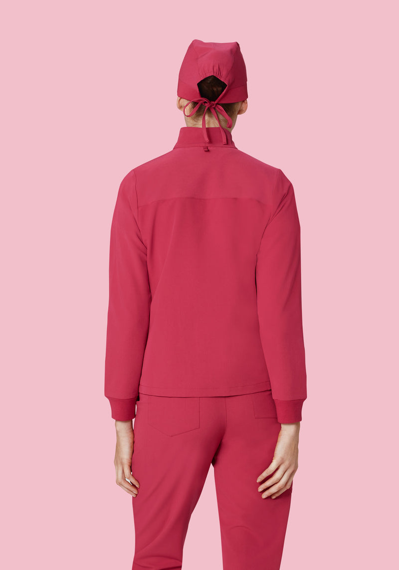 Women's Modern Scrub Jacket Deep Rose