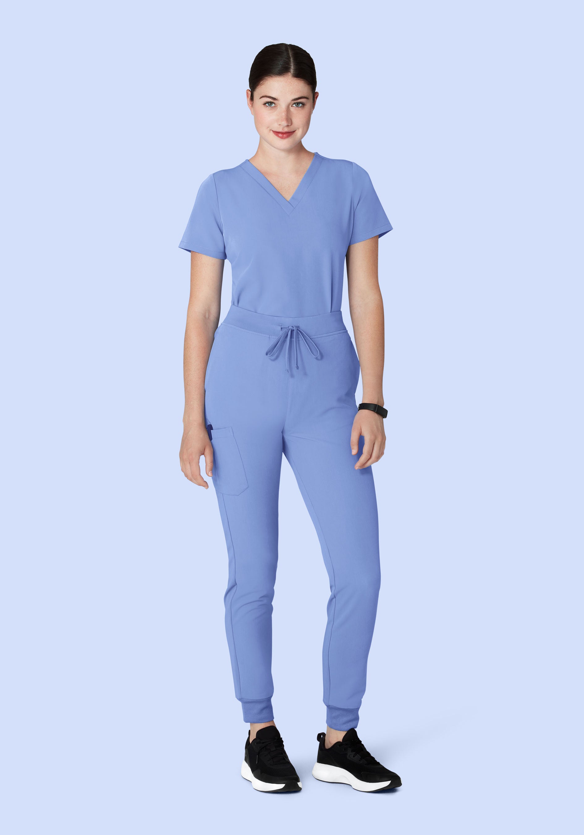 High Waisted Joggers Coastline Blue