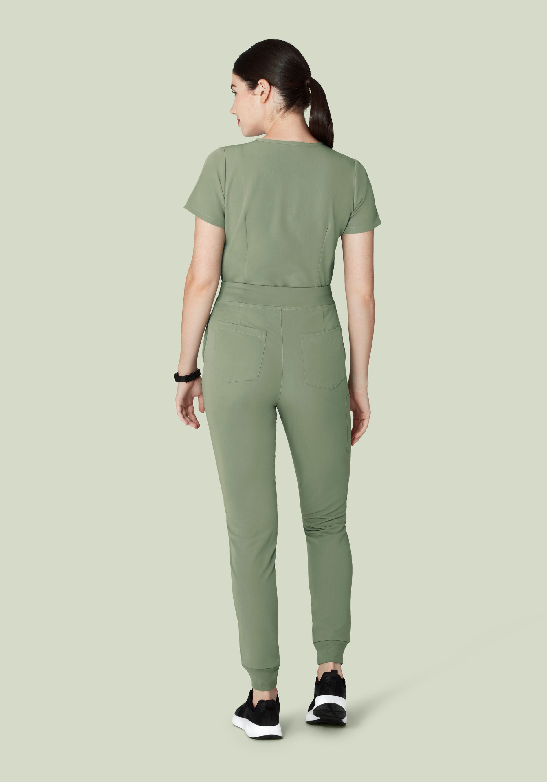 High Waisted Joggers Cool Sage