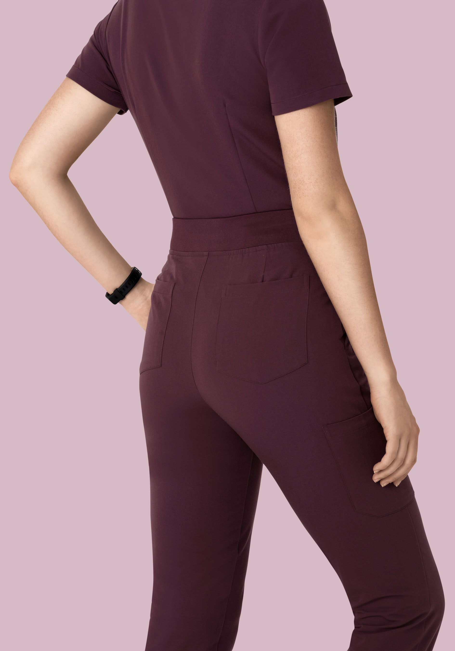 High Waisted Joggers Merlot