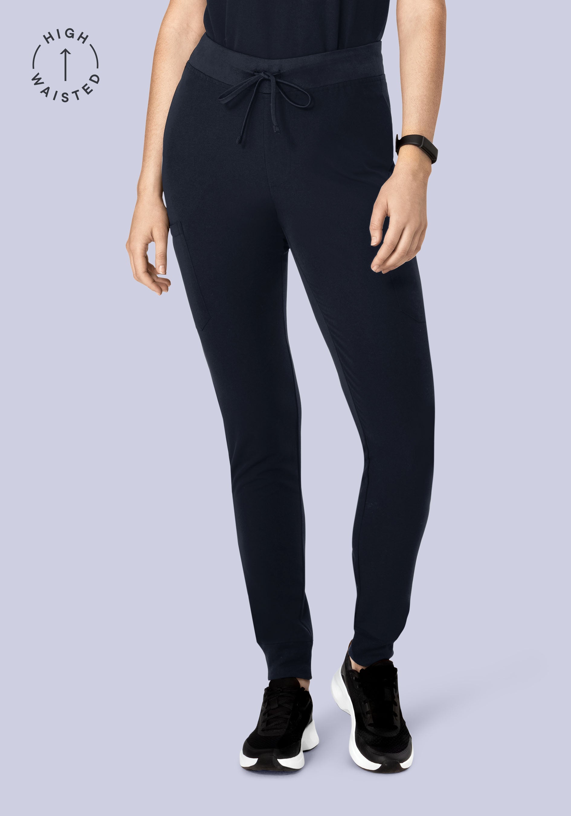 High Waisted Joggers Midnight Navy