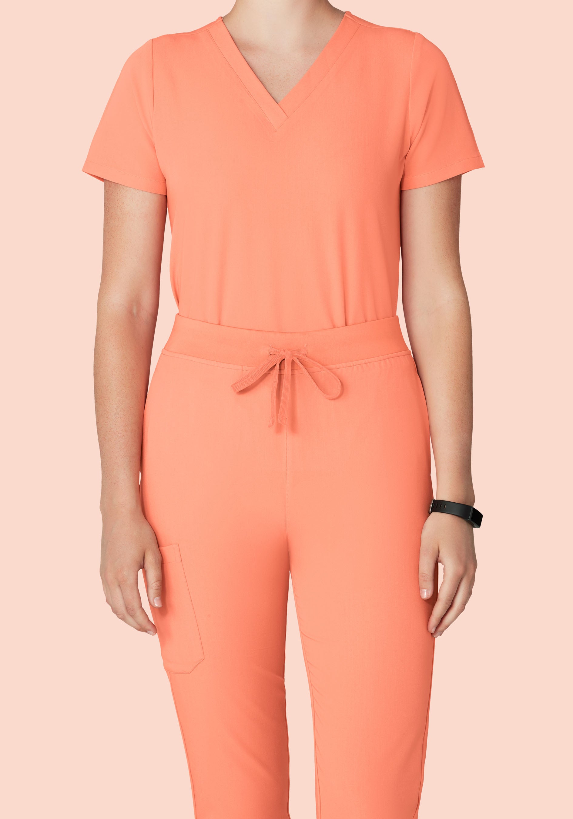 High Waisted Joggers Peach