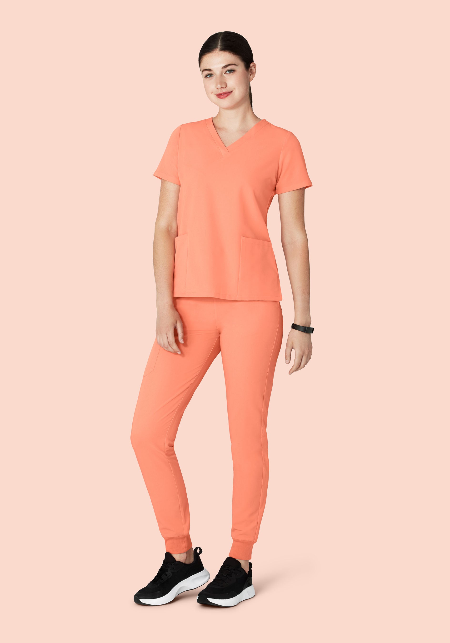 High Waisted Joggers Peach