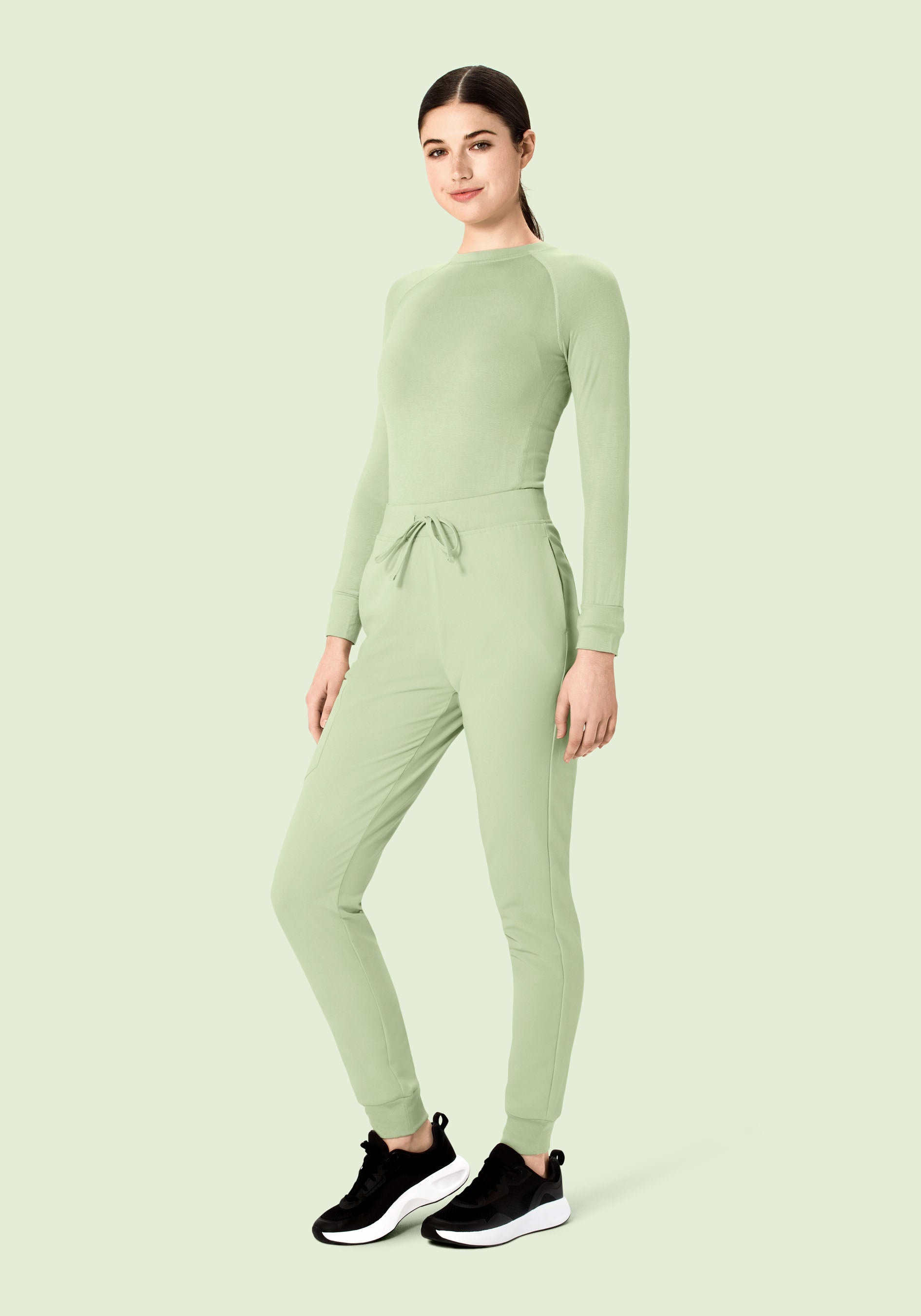 High Waisted Joggers Matcha