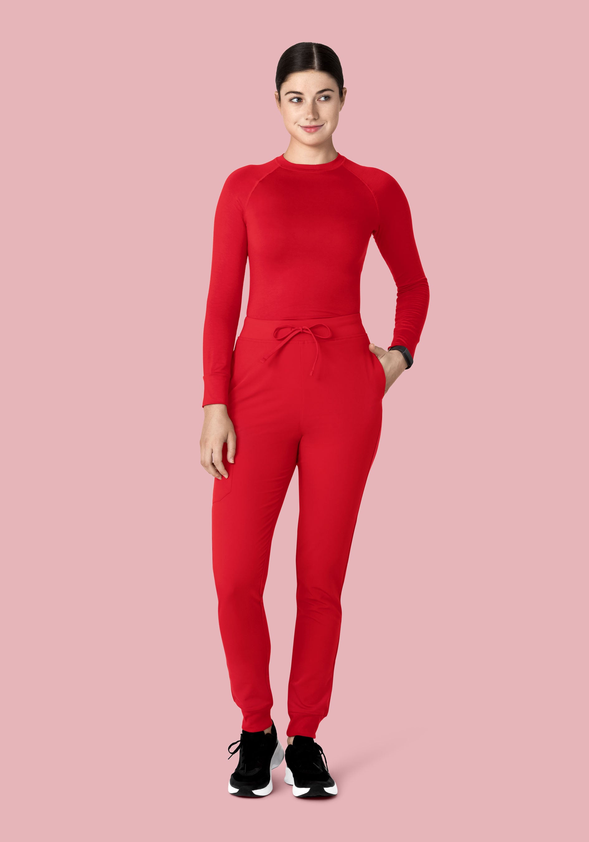 High Waisted Joggers Poppy Red