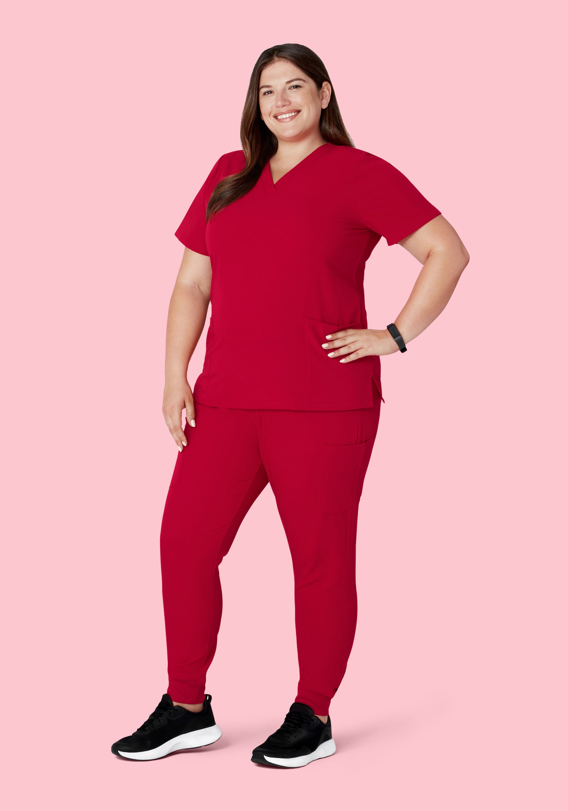 9 Pocket Joggers Crimson