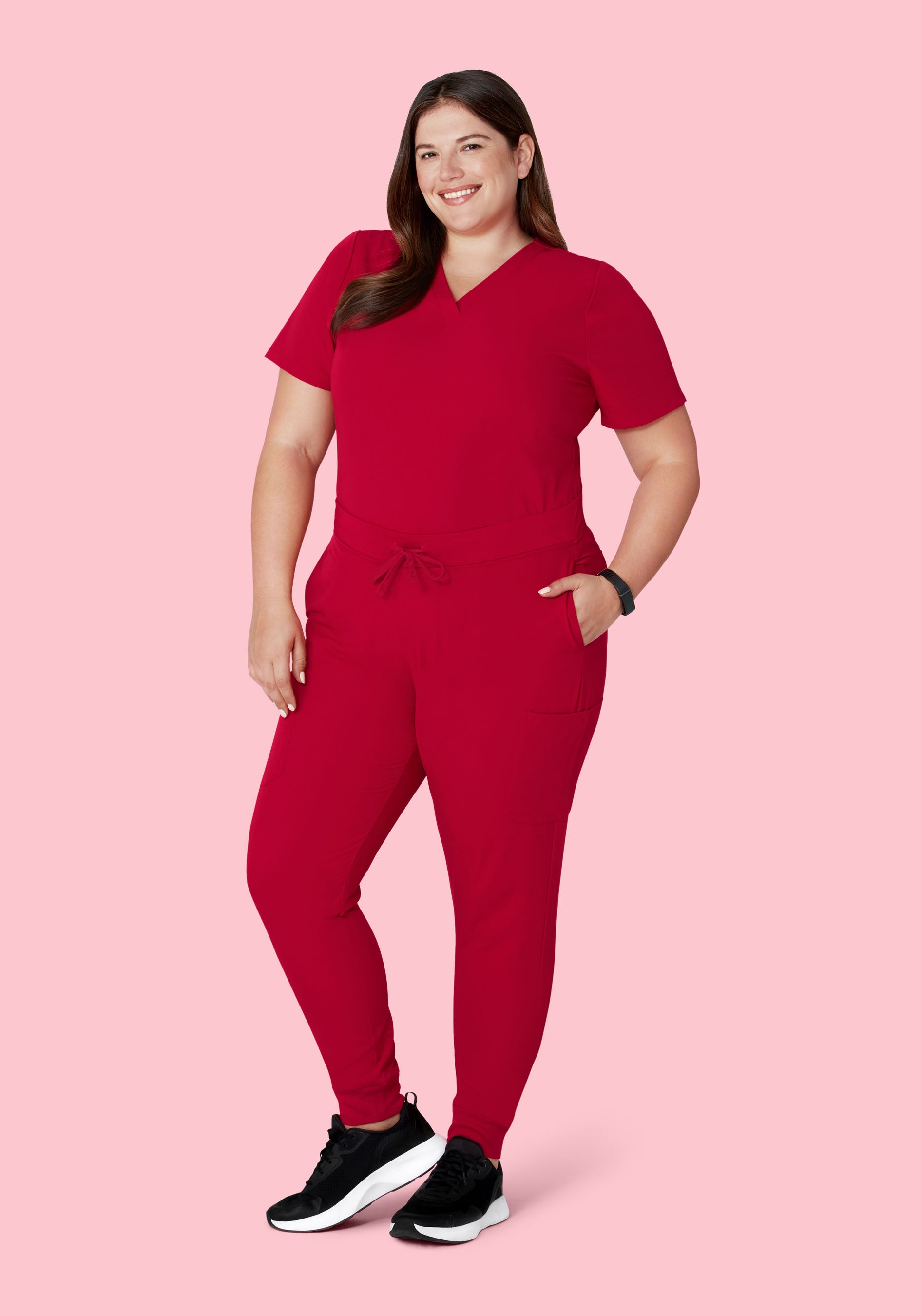 9 Pocket Joggers Crimson