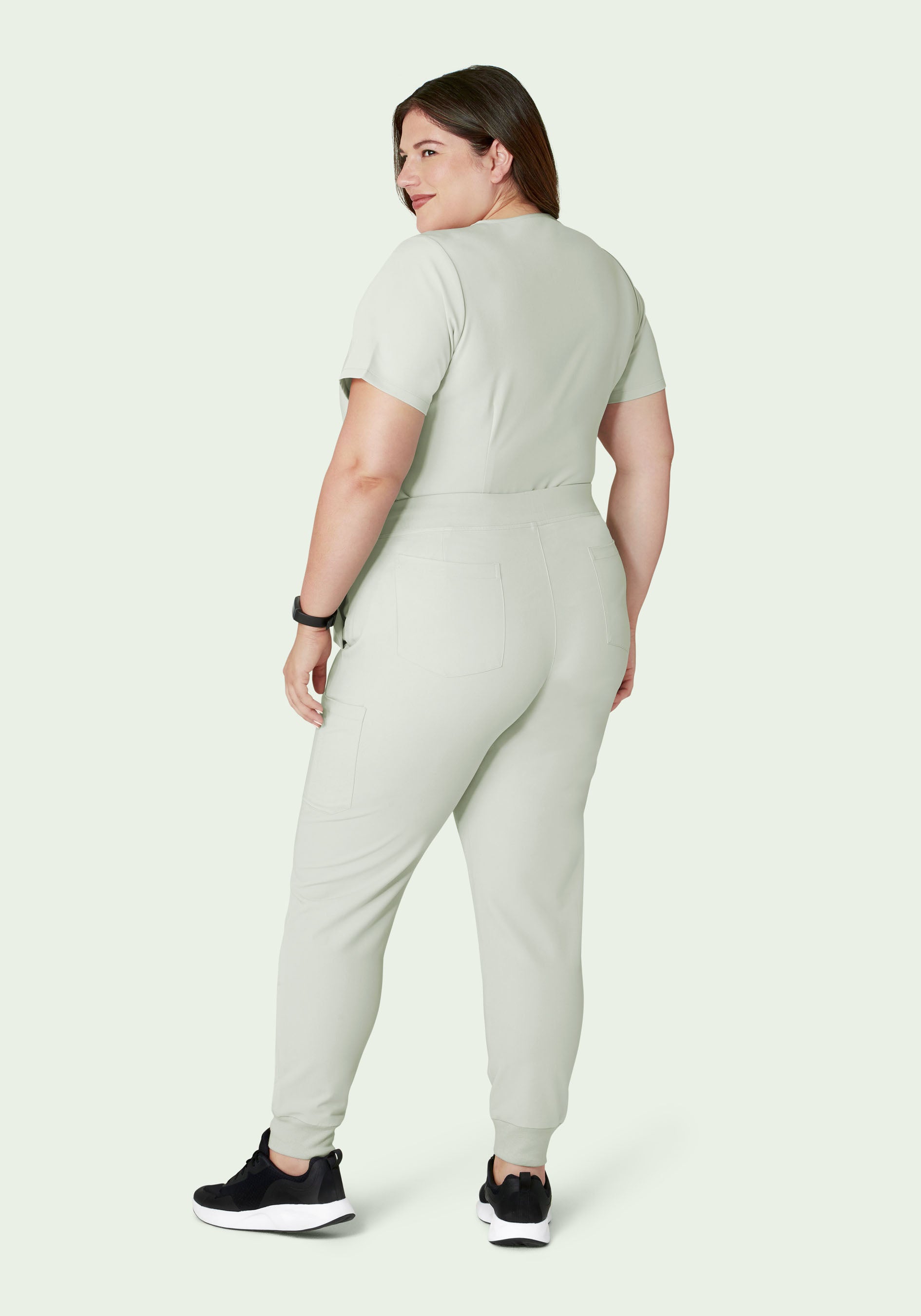 Women's Mid-Rise 9-Pocket Jogger Scrub Pants - Northern Droplet