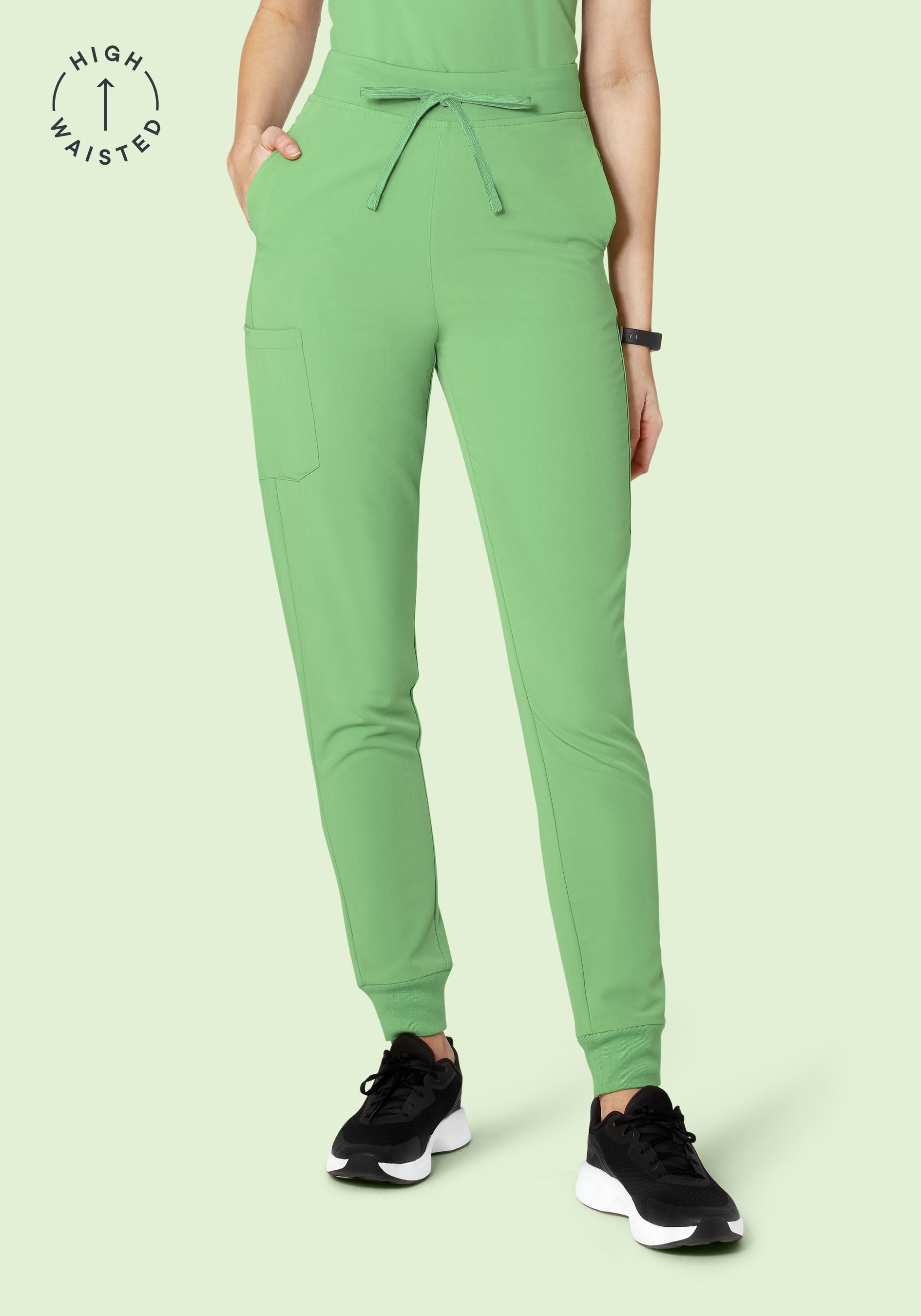 High Waisted Joggers Aloe
