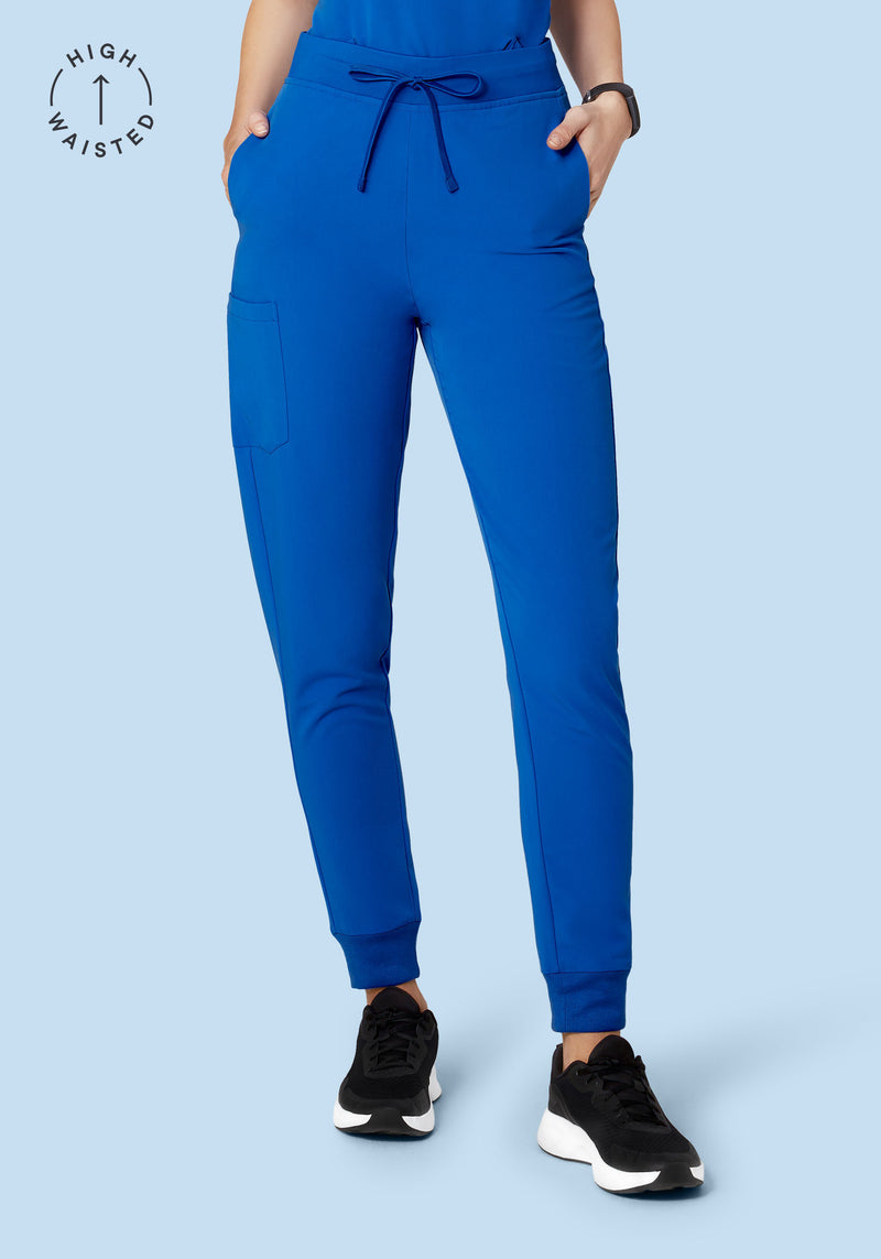 High Waisted Joggers Cobalt