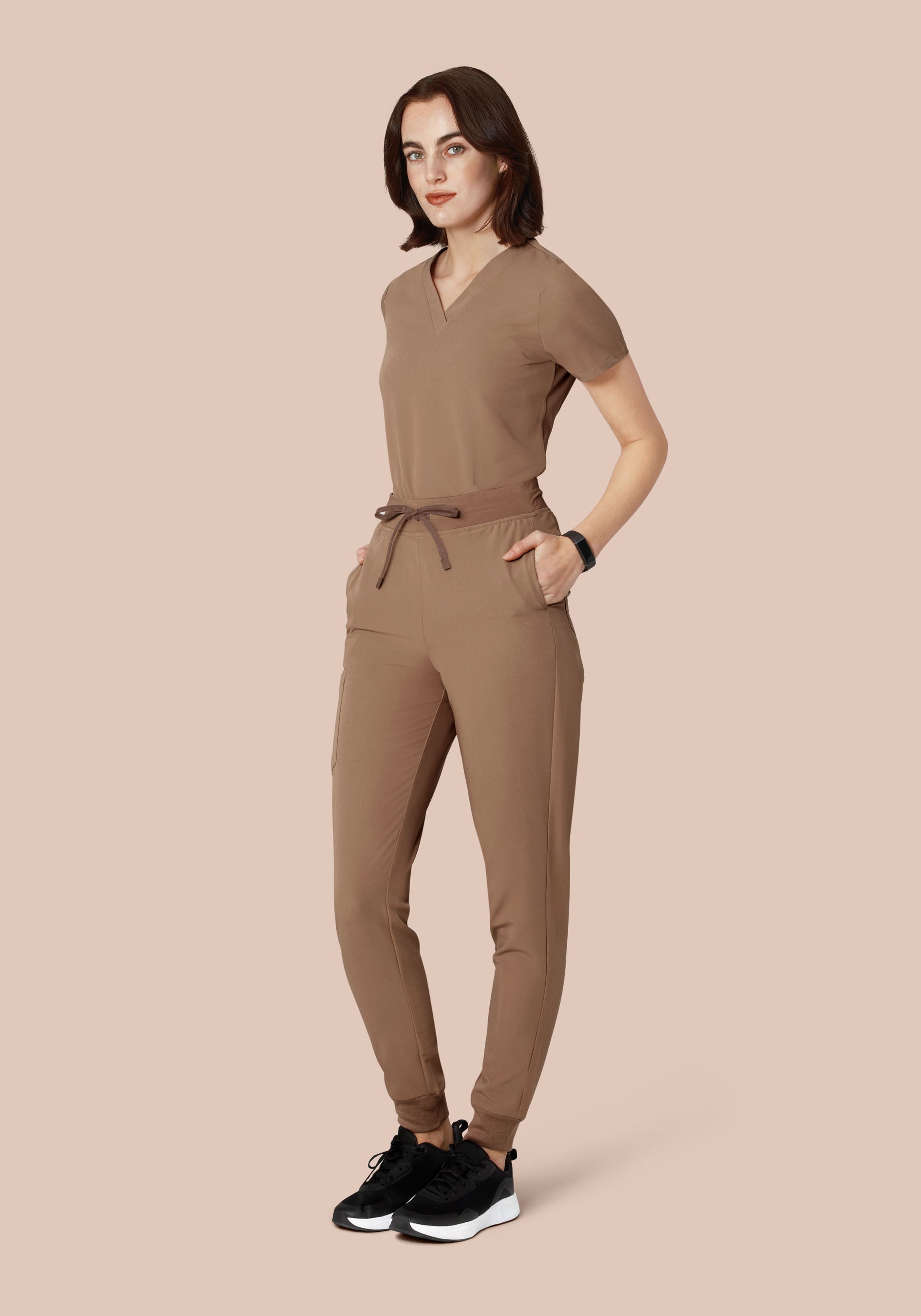 High Waisted Joggers Mocha