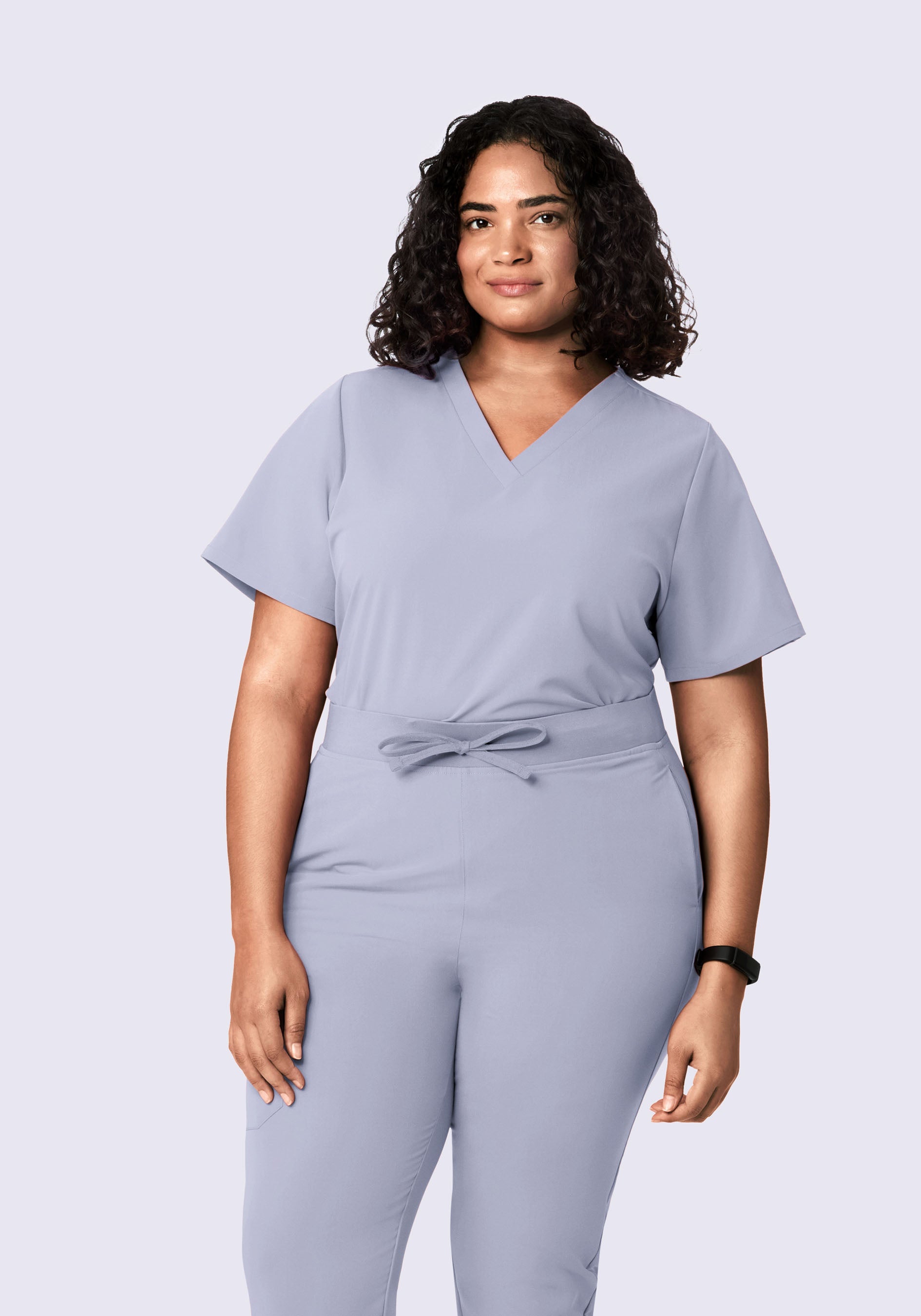 Women's V-Neck 6-Pocket Scrub Top - Wisteria | Mandala Scrubs
