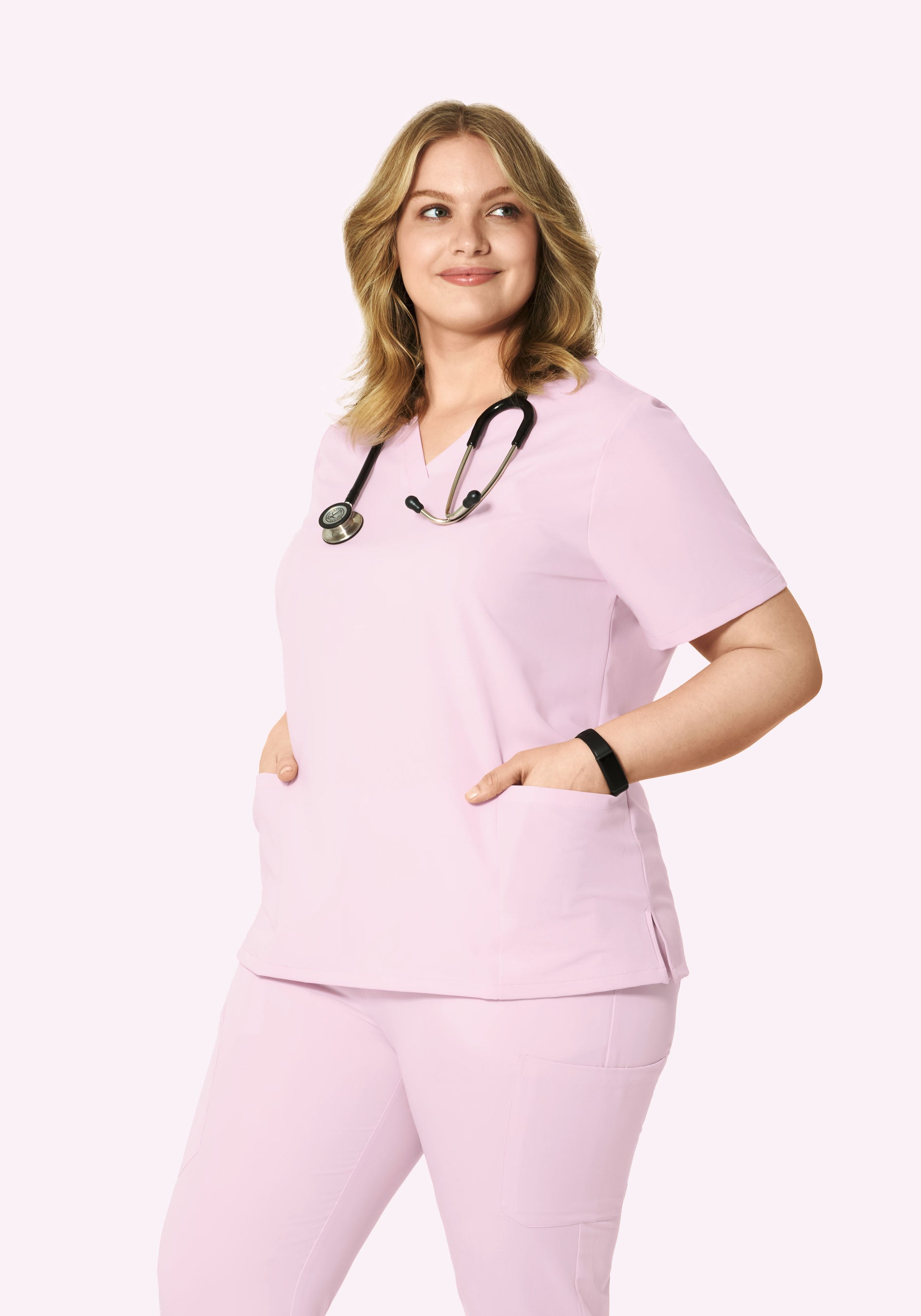 6 Pocket Top Misty Rose