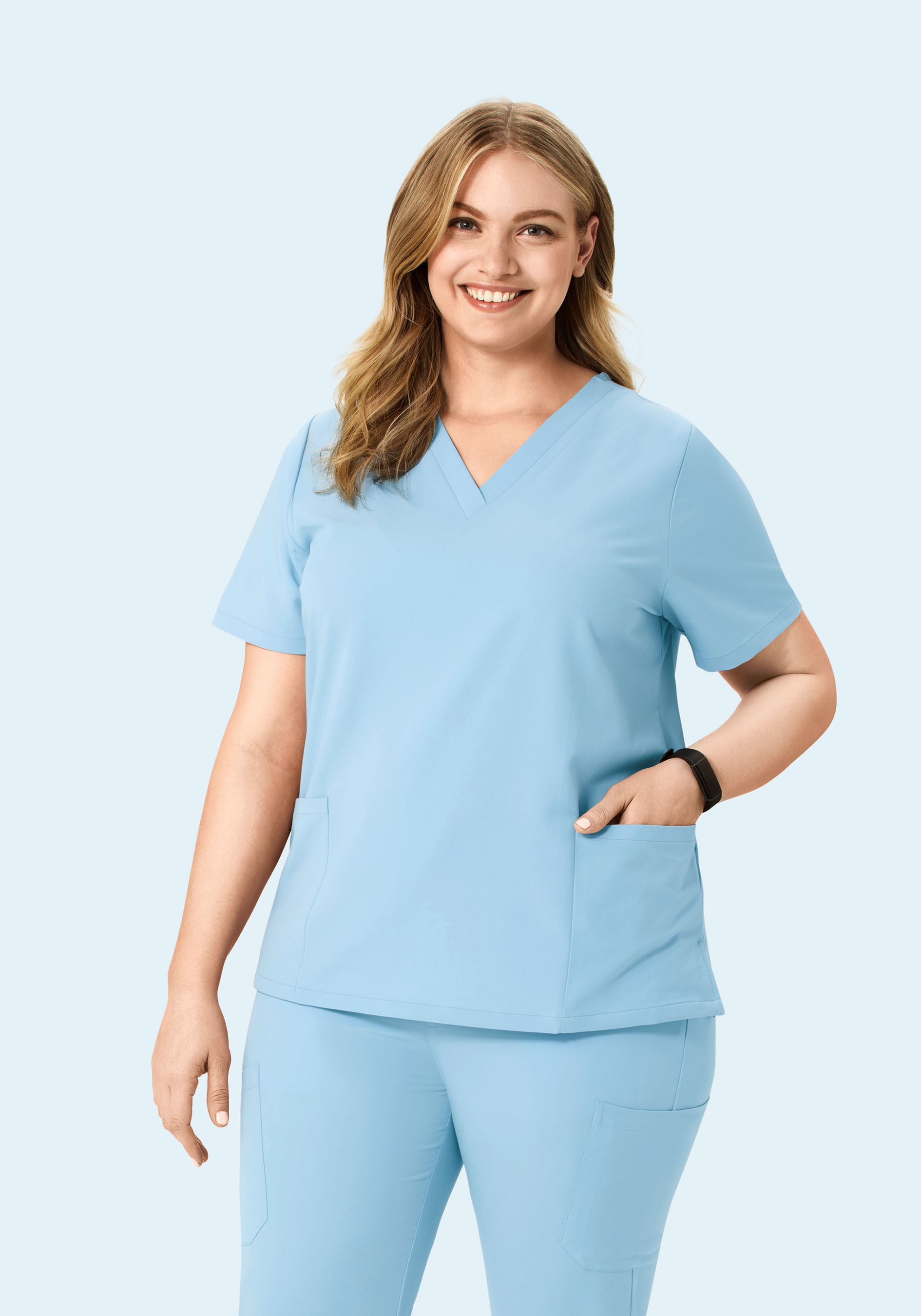 6 Pocket Top Nordic Blue