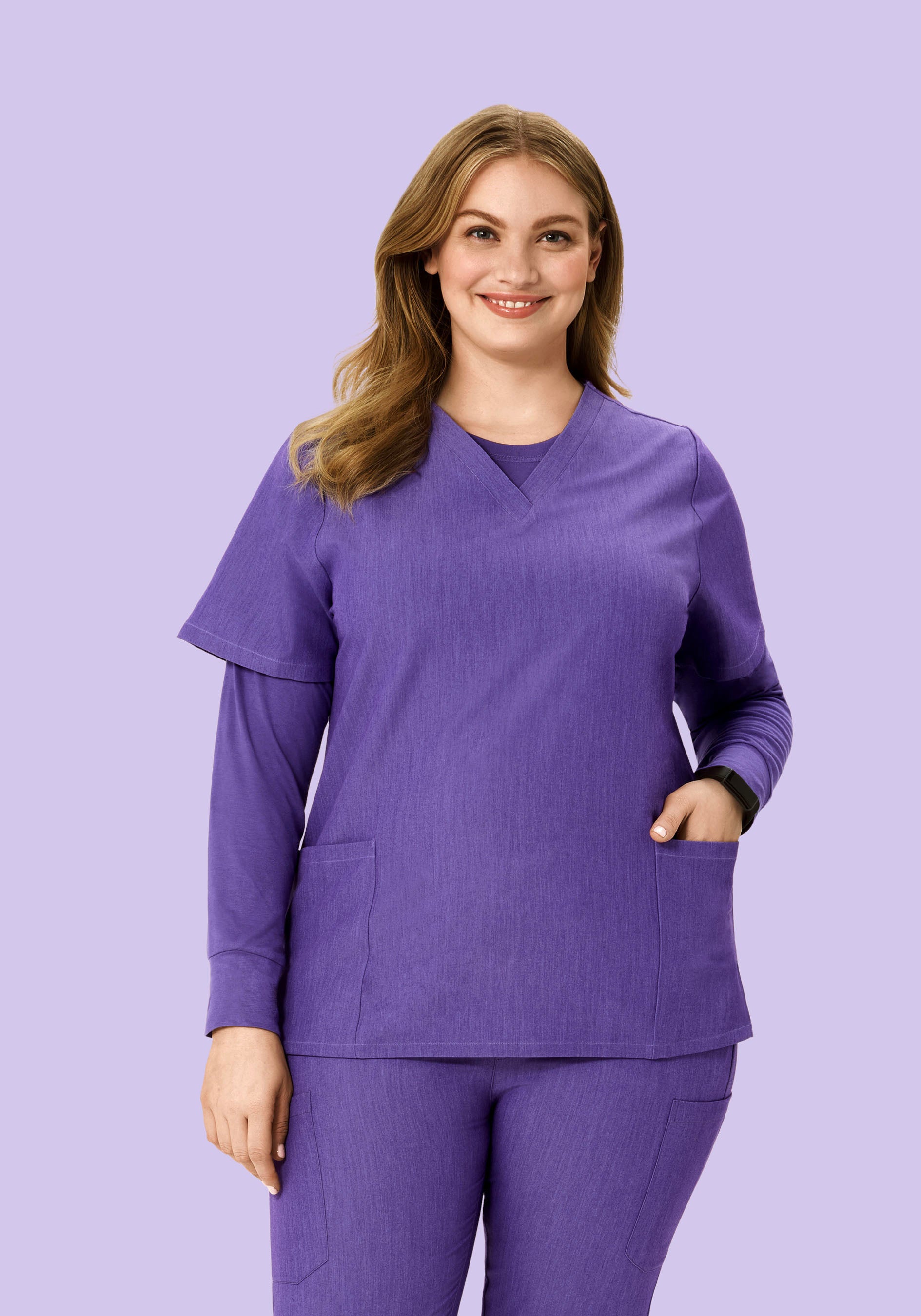 Women's Underscrubs Heather Grape