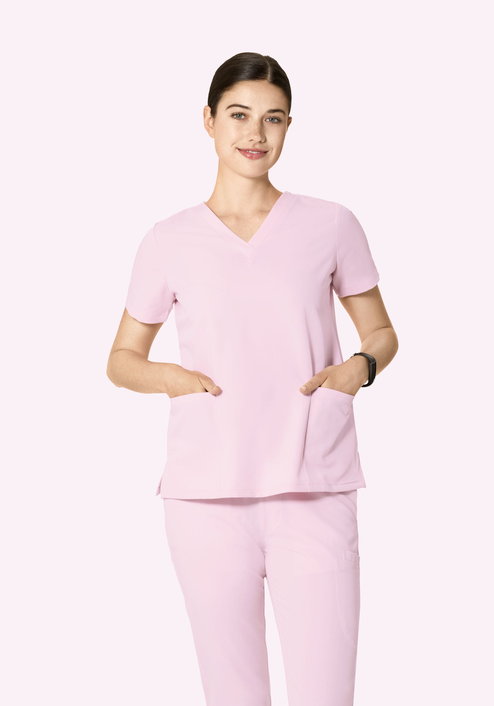 6 Pocket Top Misty Rose