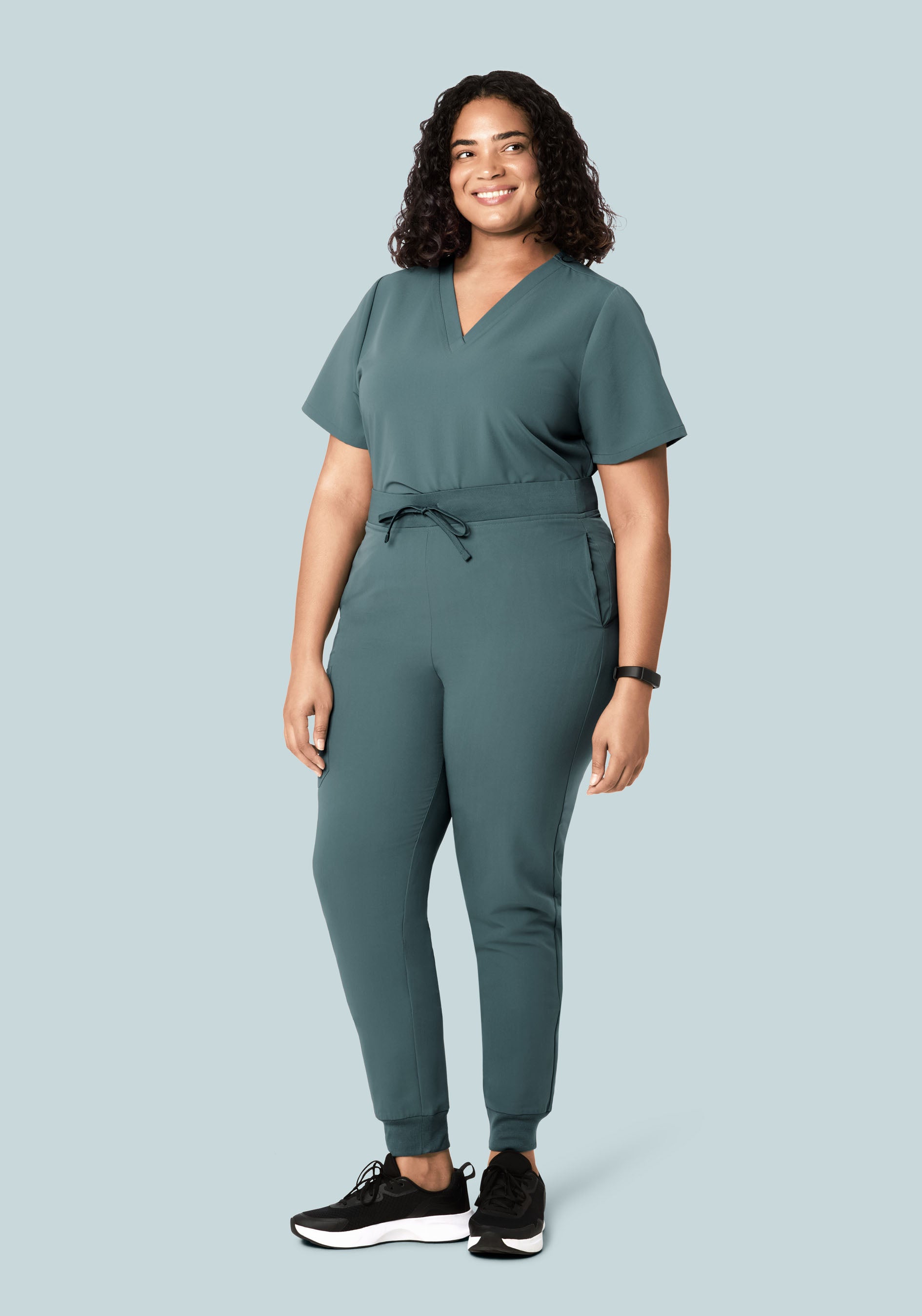 High Waisted Joggers Stormy Sky