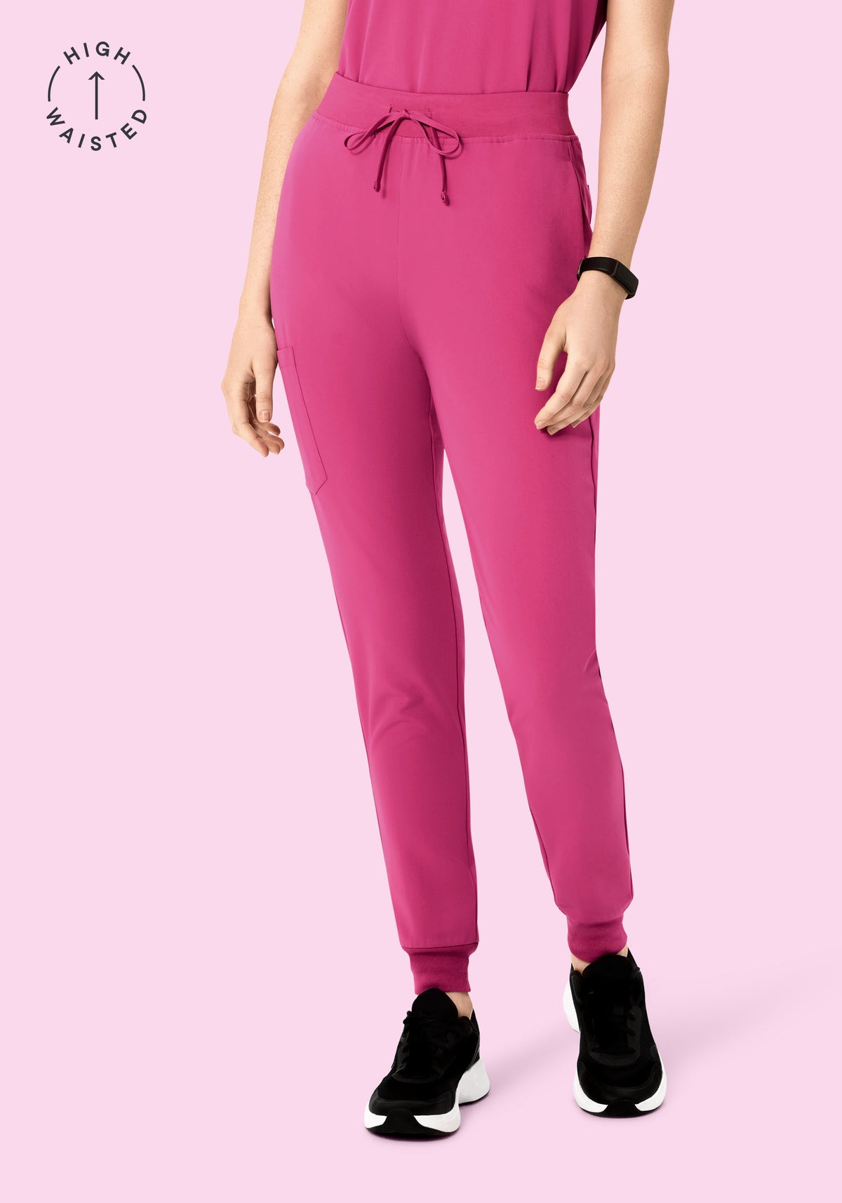 Women's High Waisted Jogger Scrub Pants - Bloom | Mandala Scrubs