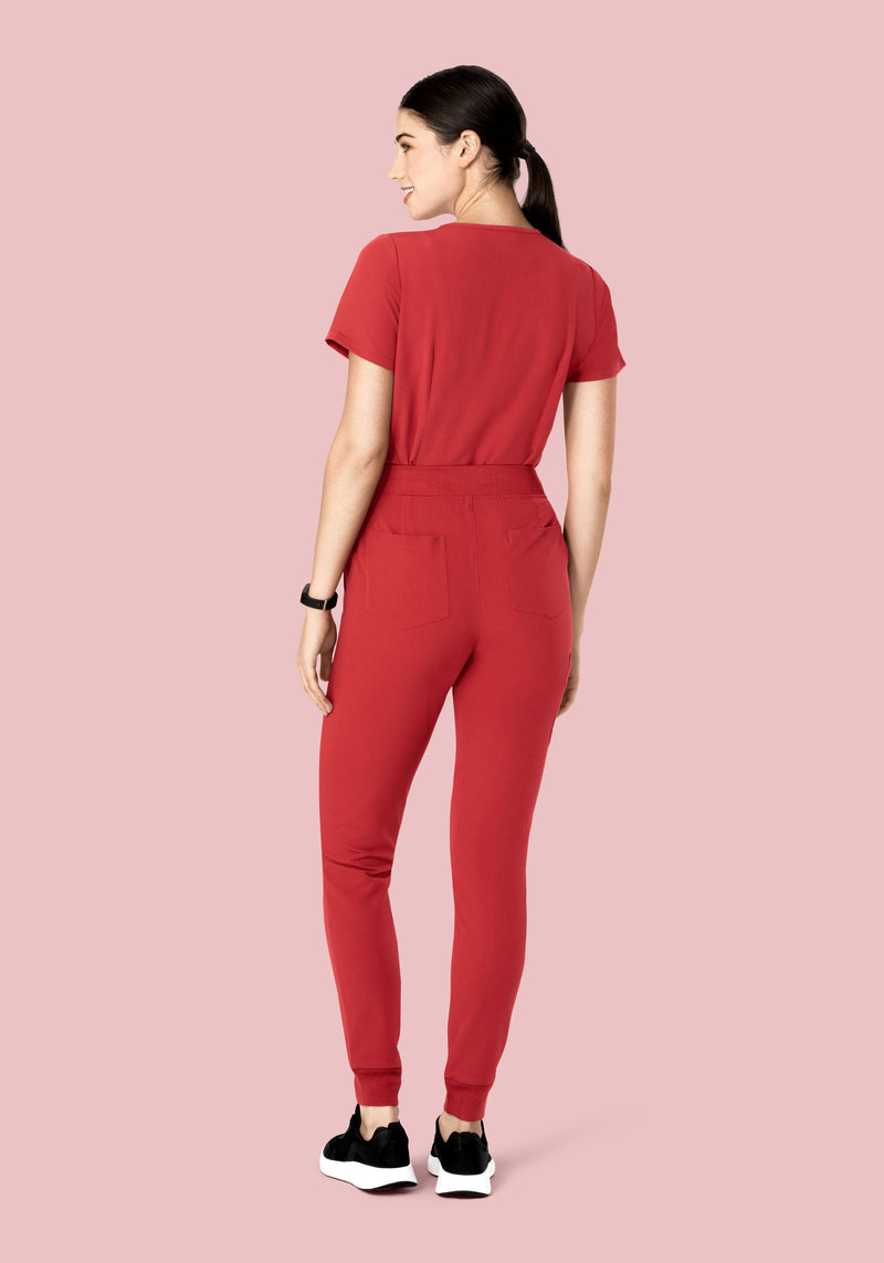 High Waisted Joggers Cranberry