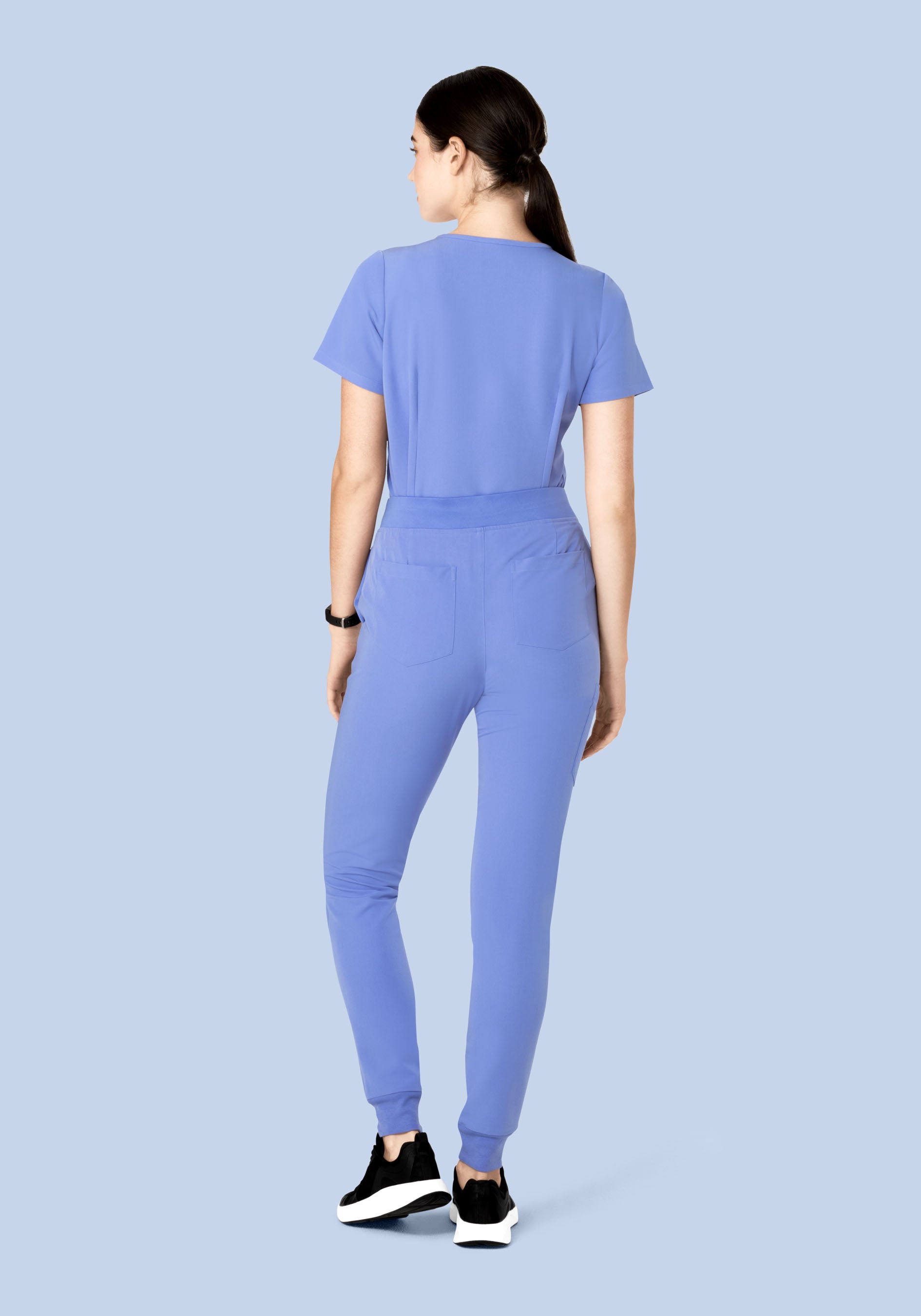High Waisted Joggers French Blue