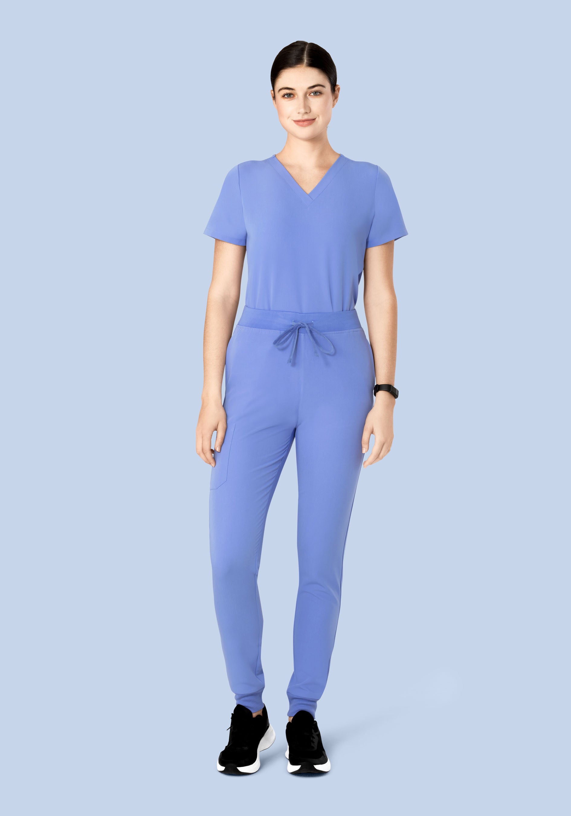 High Waisted Joggers French Blue