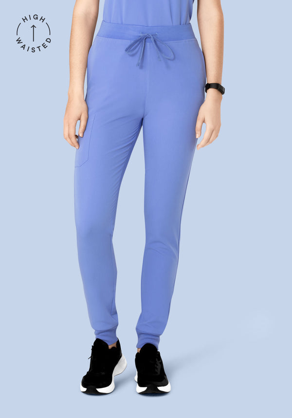 High Waisted Joggers French Blue