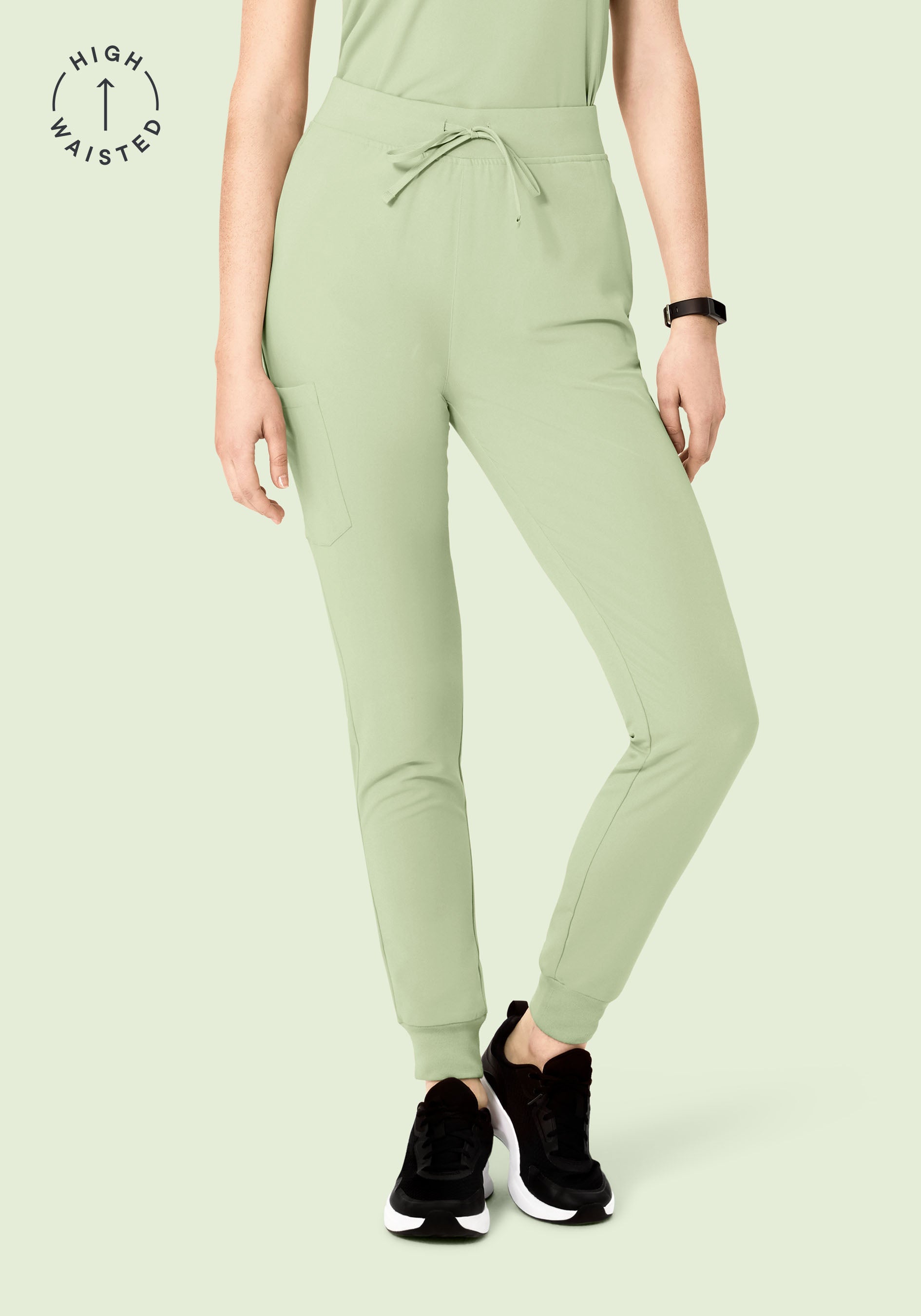 High Waisted Joggers Matcha