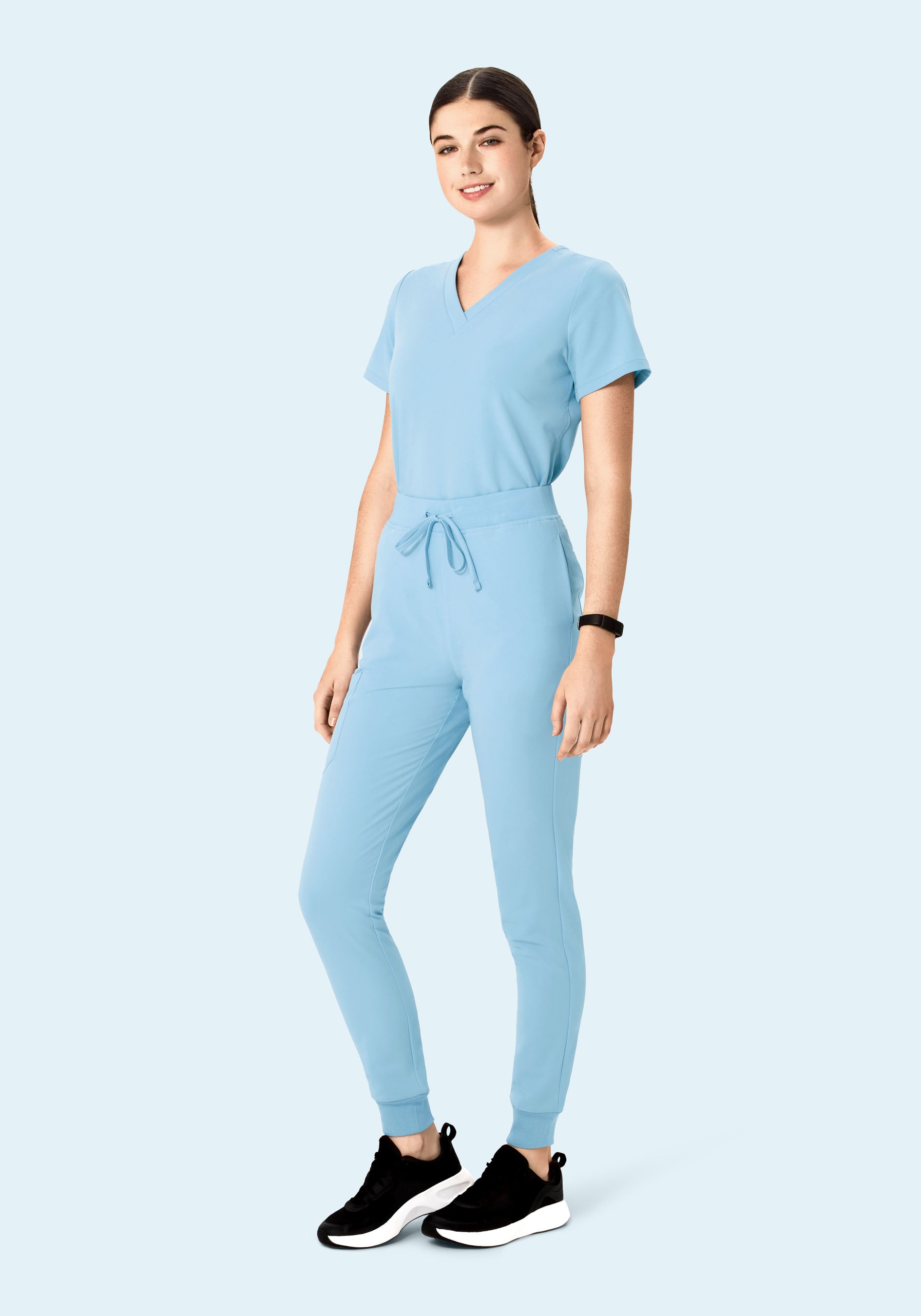 High Waisted Joggers Nordic Blue