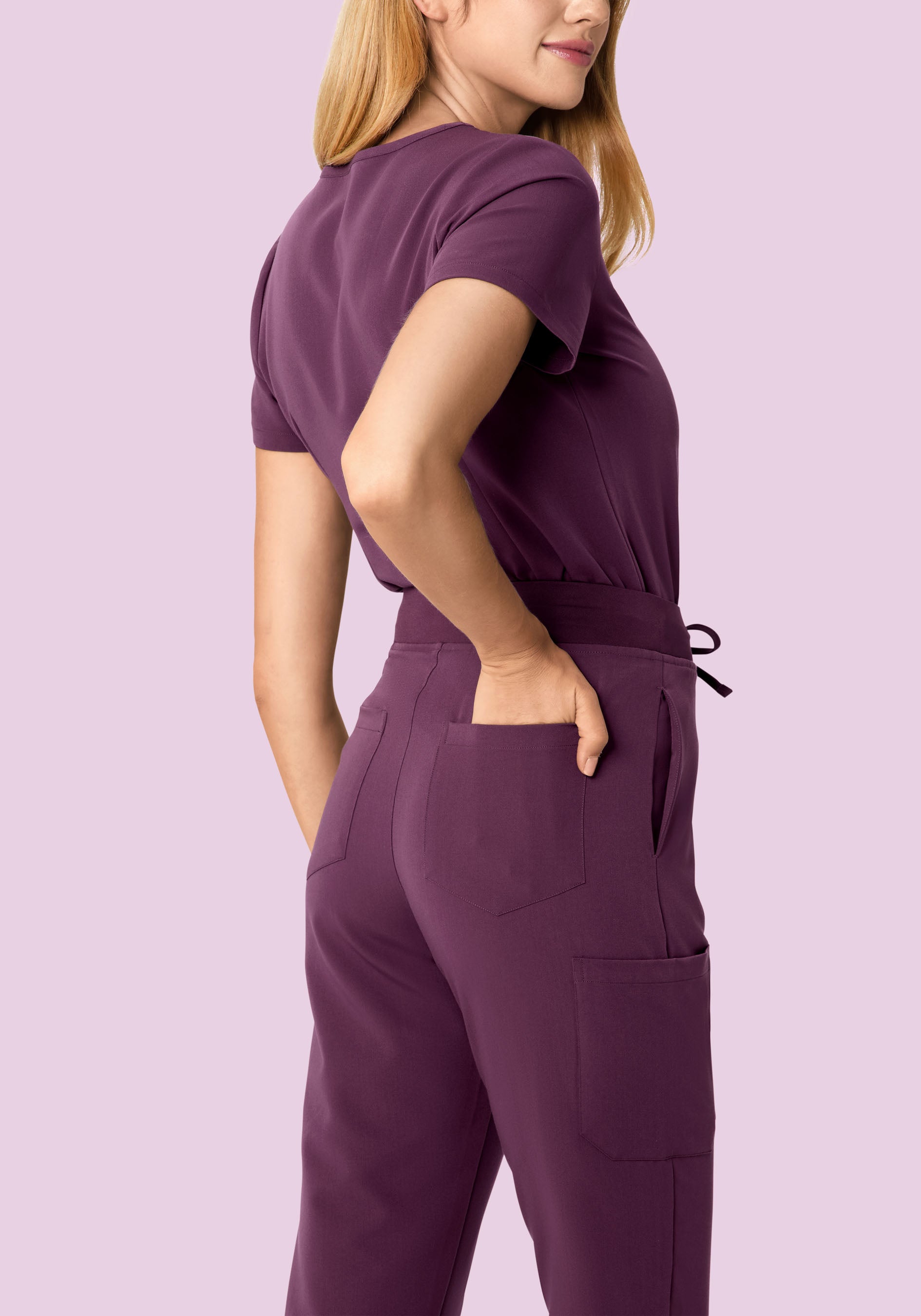 High Waisted Joggers Bordeaux