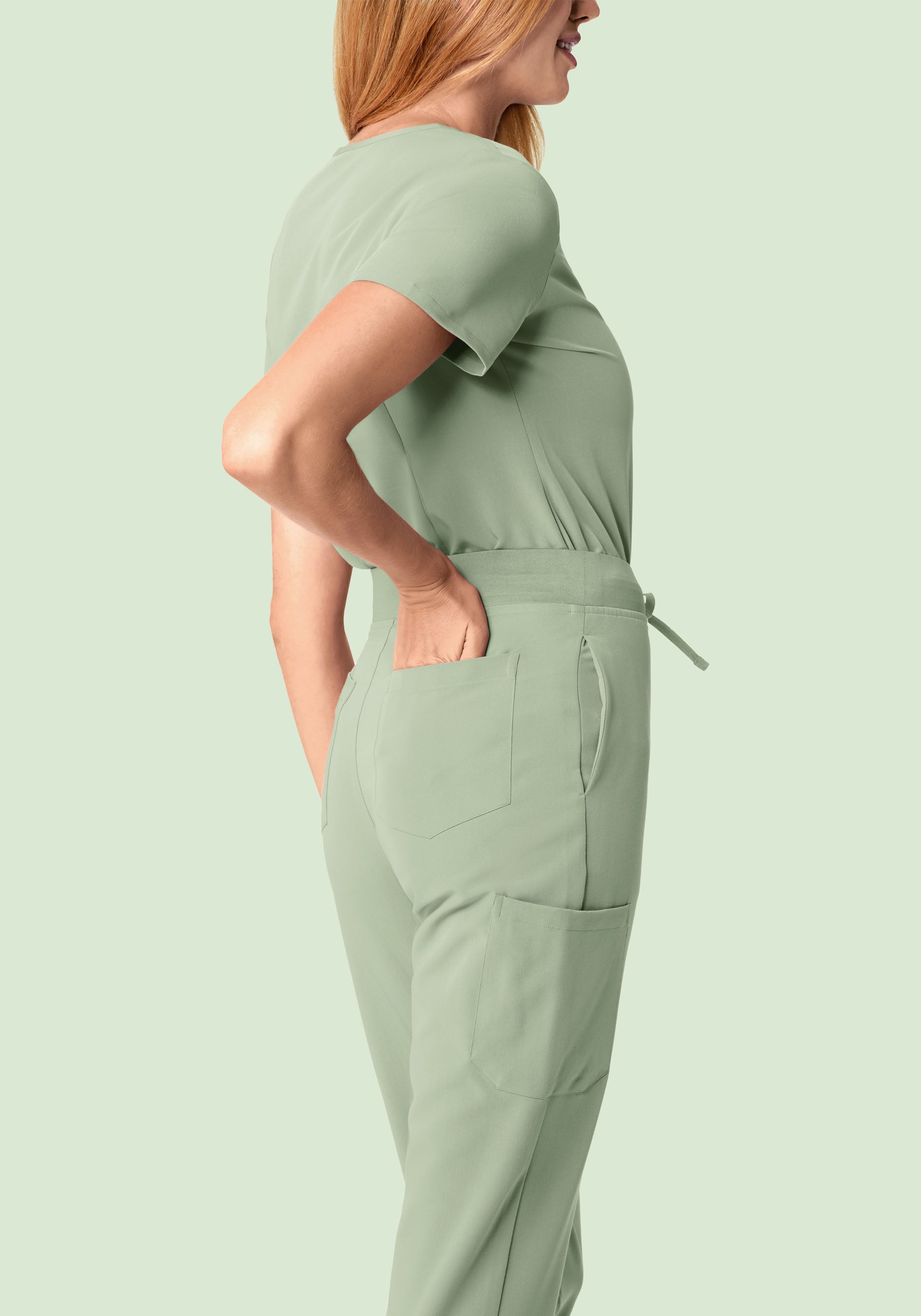 High Waisted Joggers Green Tea