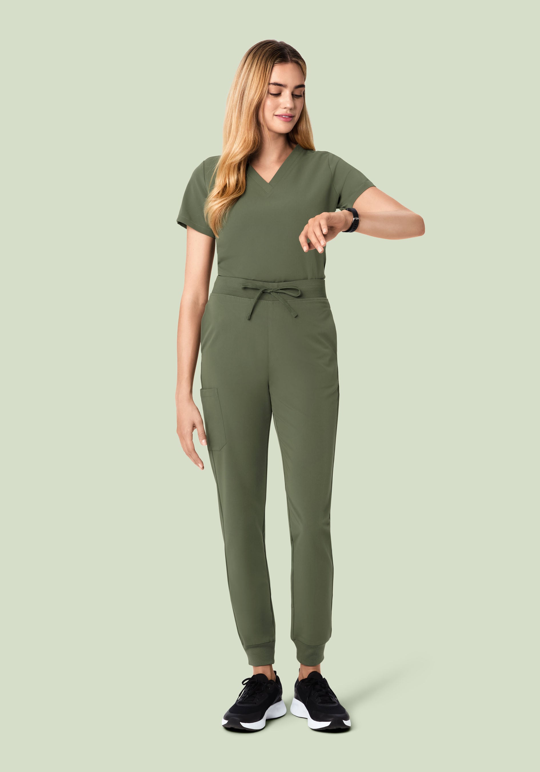 High Waisted Joggers Thyme