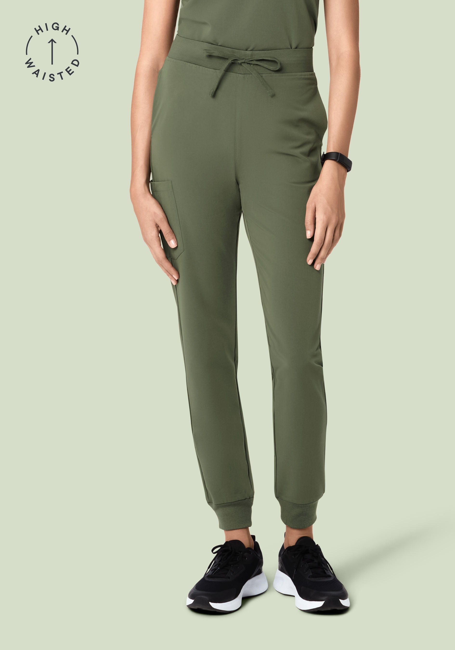 High Waisted Joggers Thyme