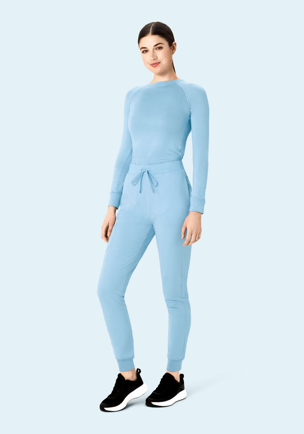 High Waisted Joggers Nordic Blue