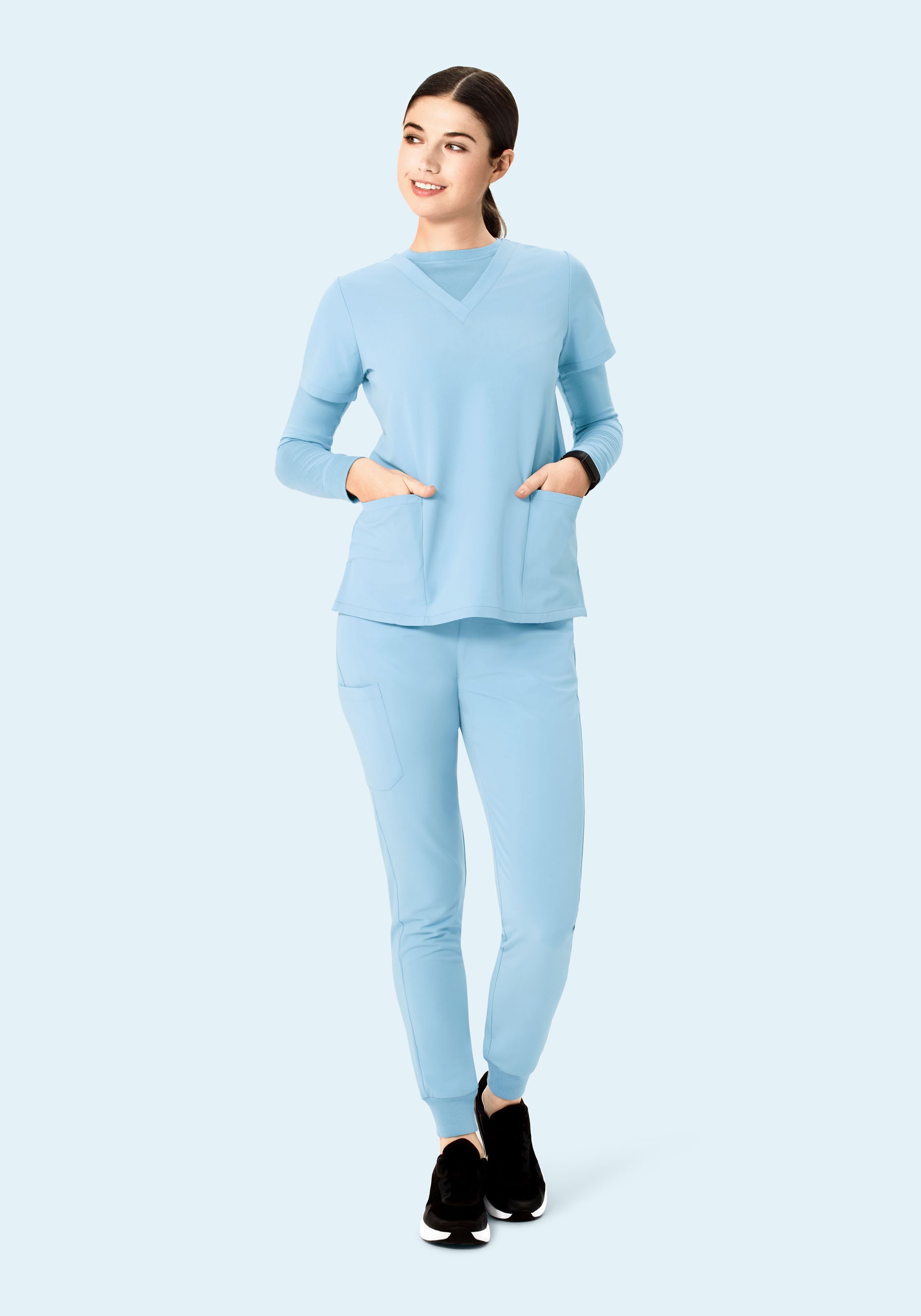 High Waisted Joggers Nordic Blue