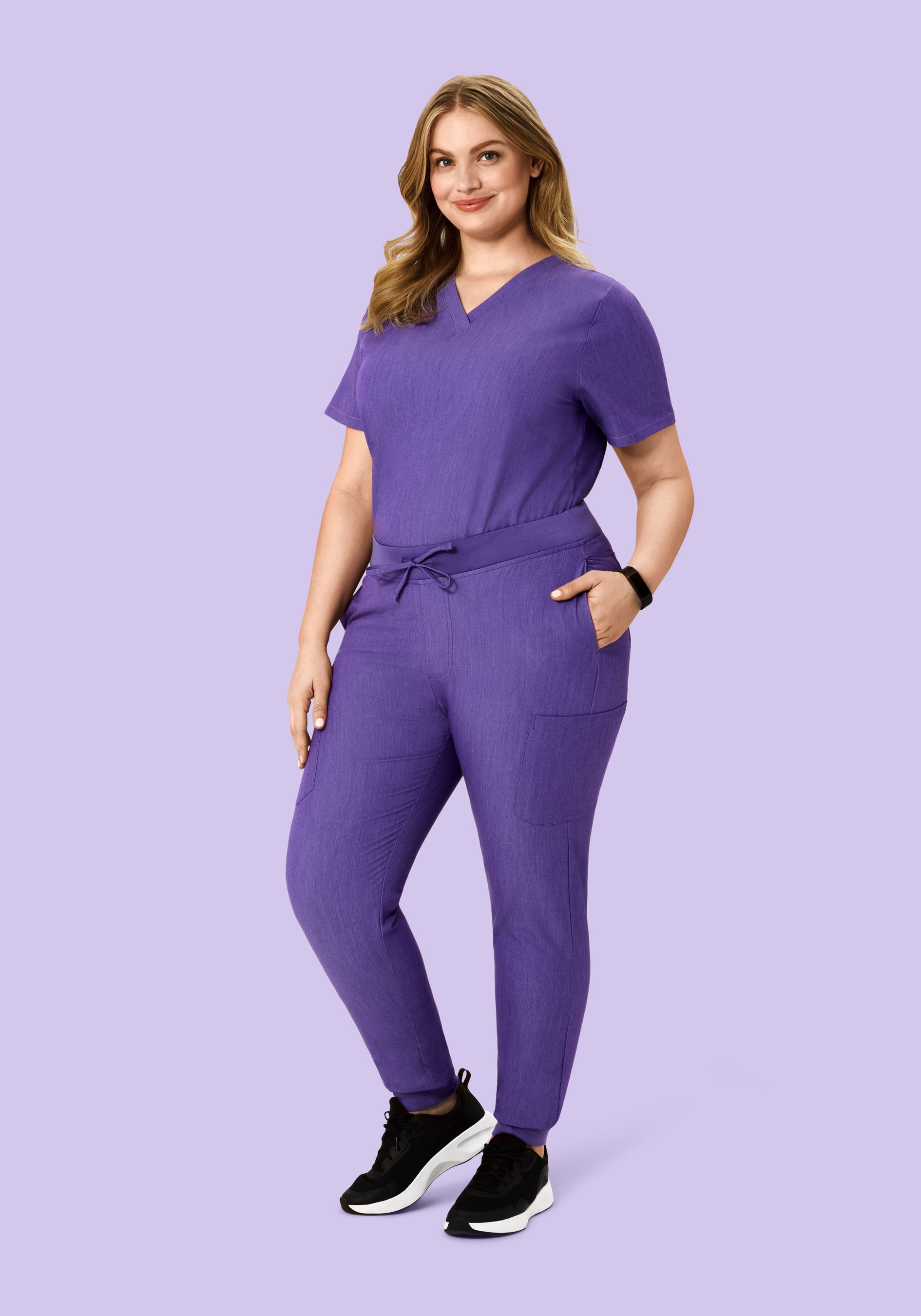 9 Pocket Joggers Heather Grape