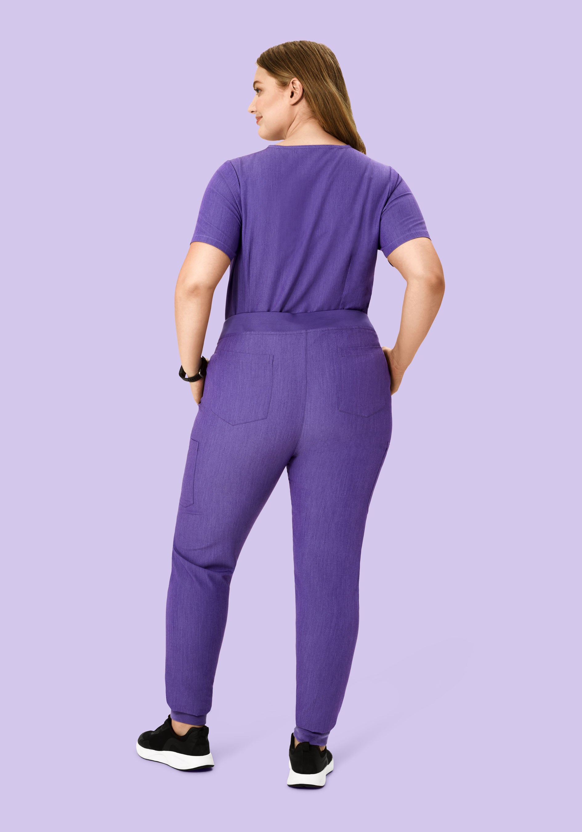 9 Pocket Joggers Heather Grape