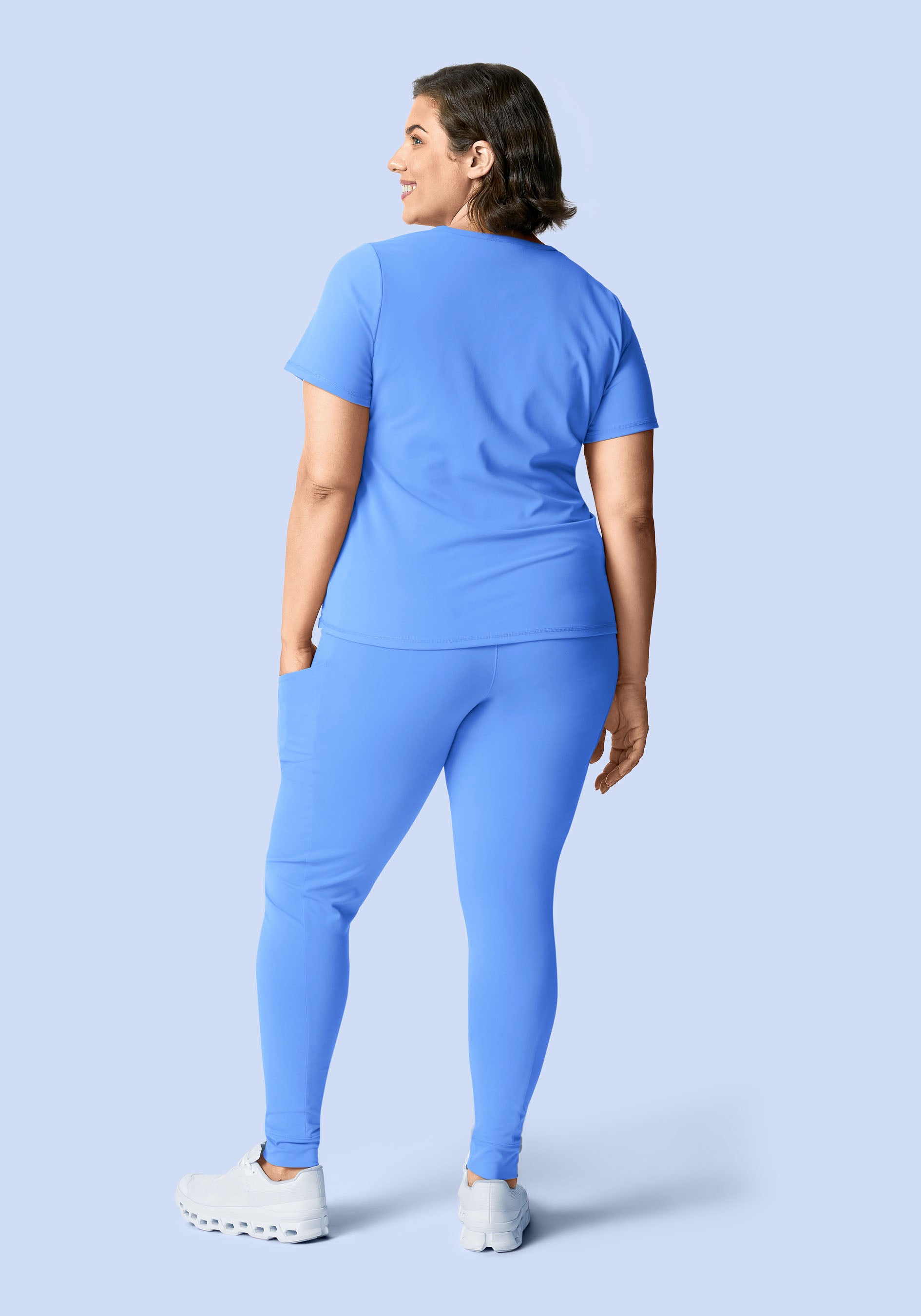 Soft Stretch Joggers Ceil Blue