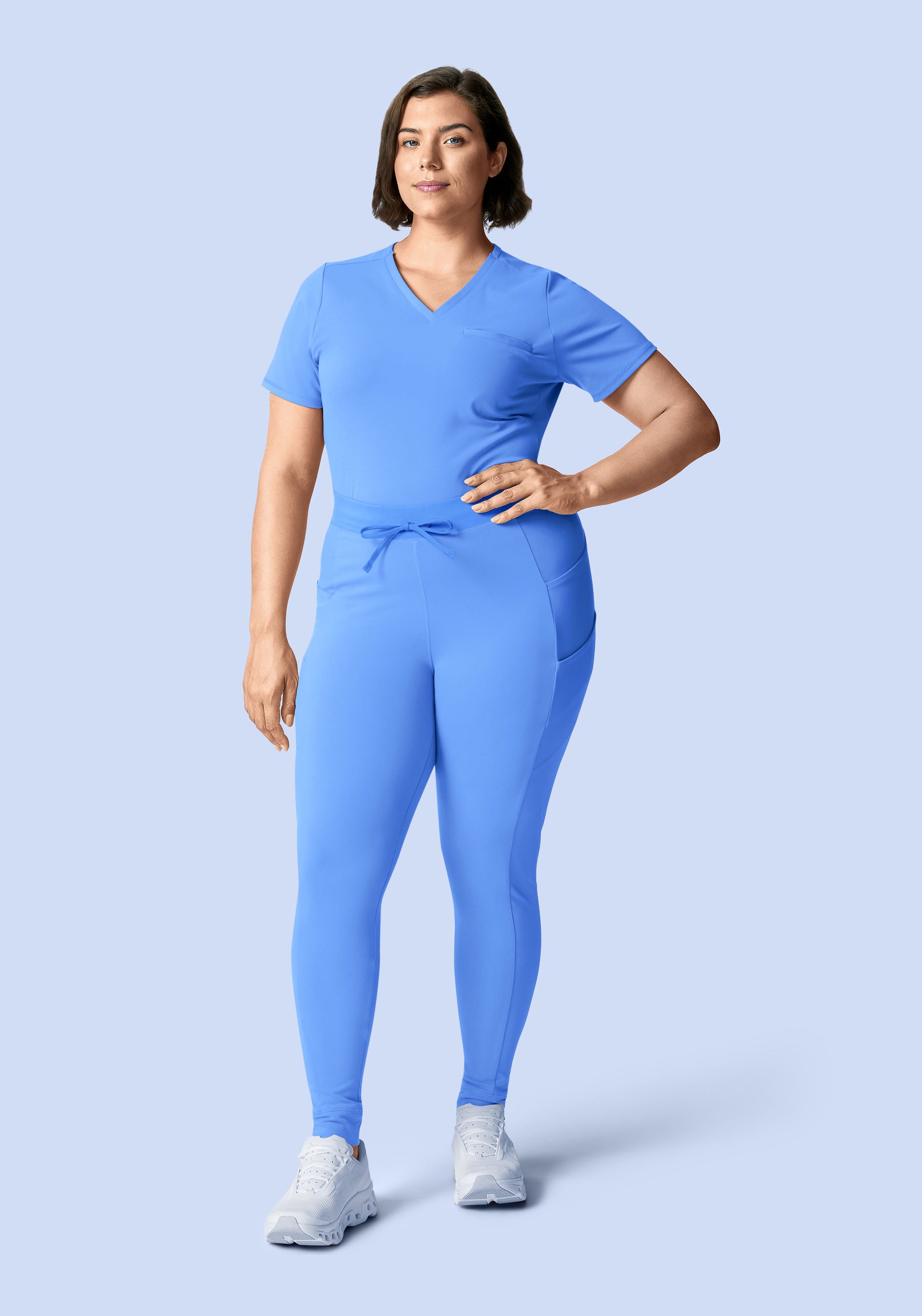 Soft Stretch Joggers Ceil Blue
