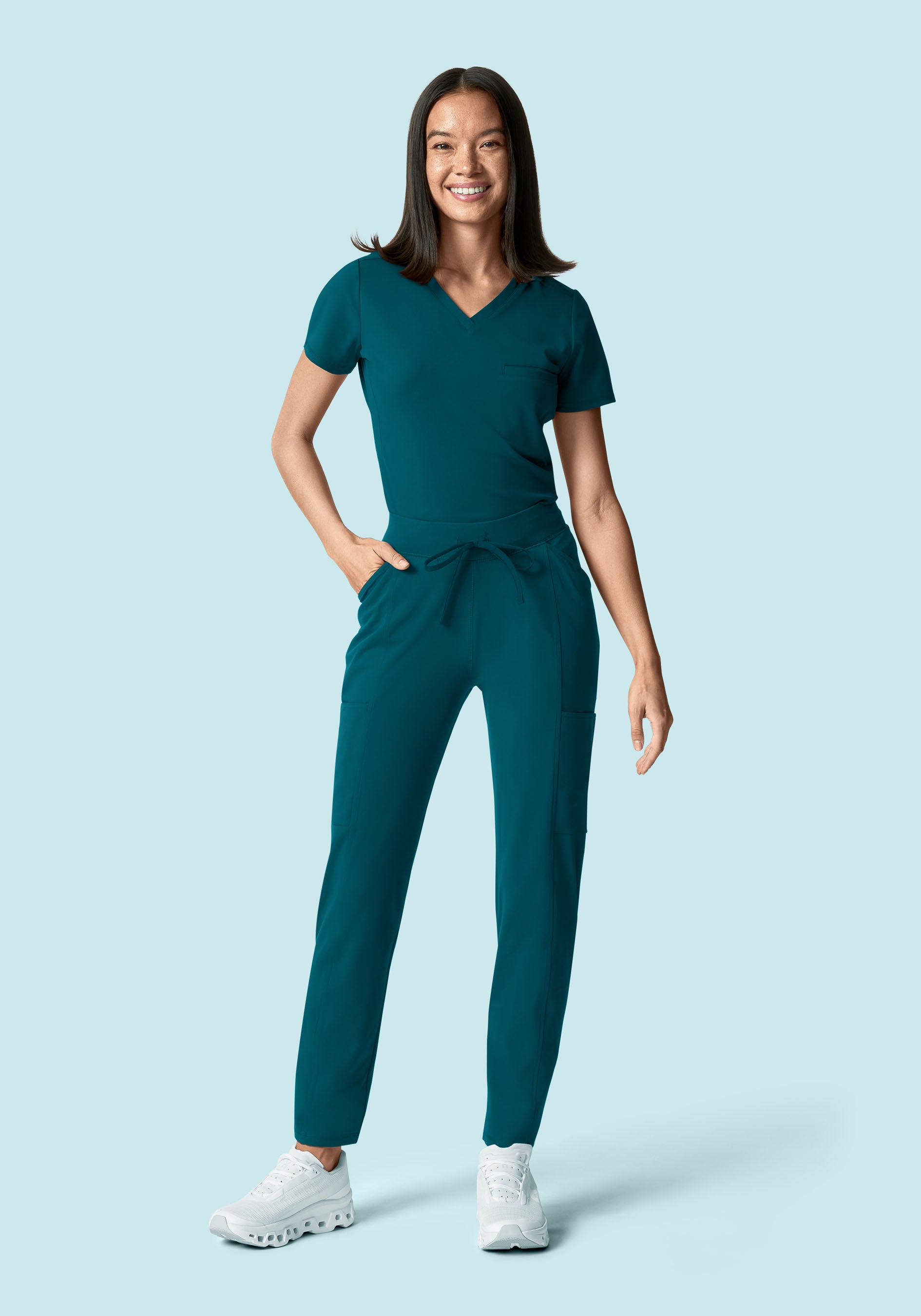 Soft Stretch Joggers Caribbean Blue