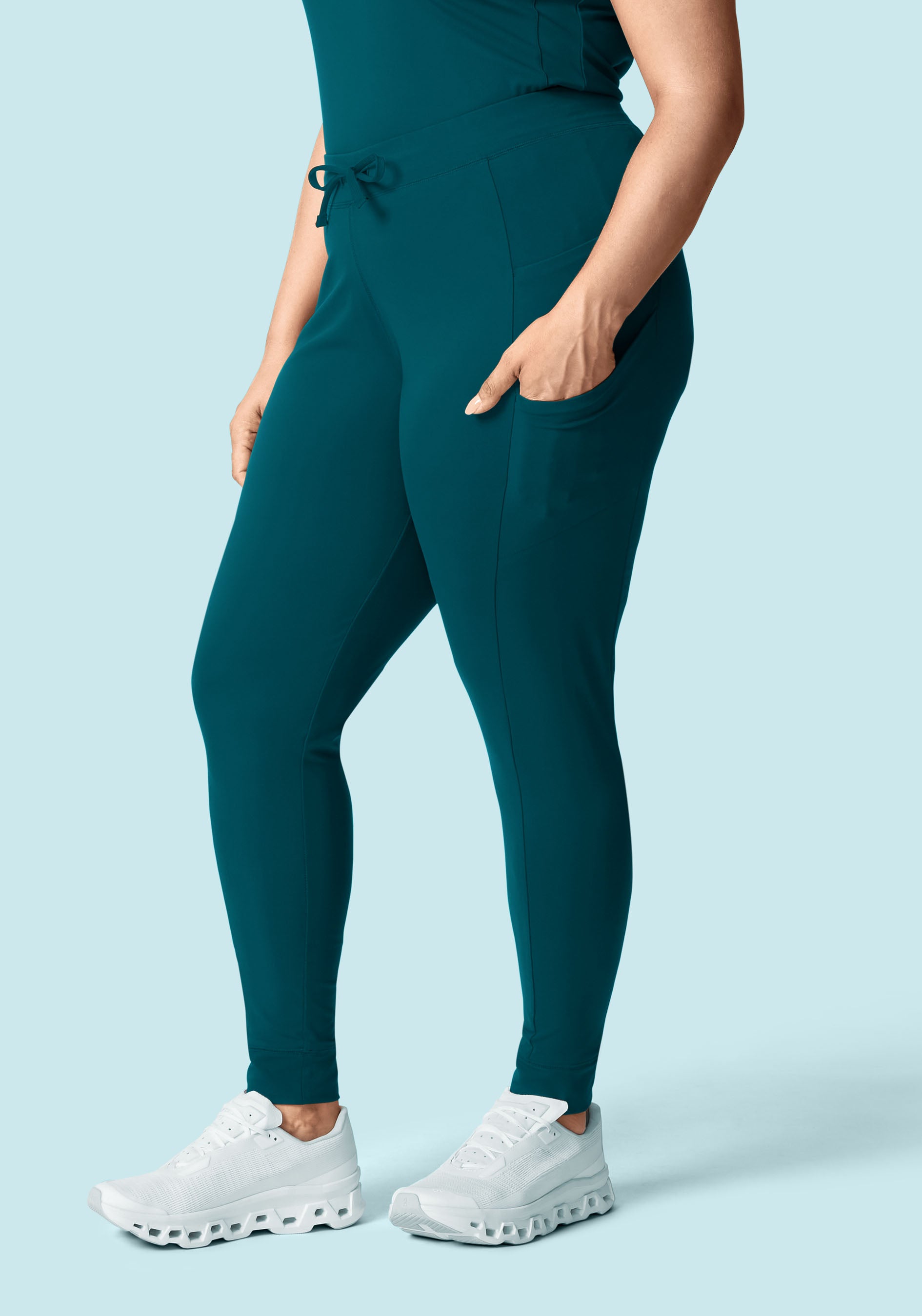 Soft Stretch Joggers Caribbean Blue
