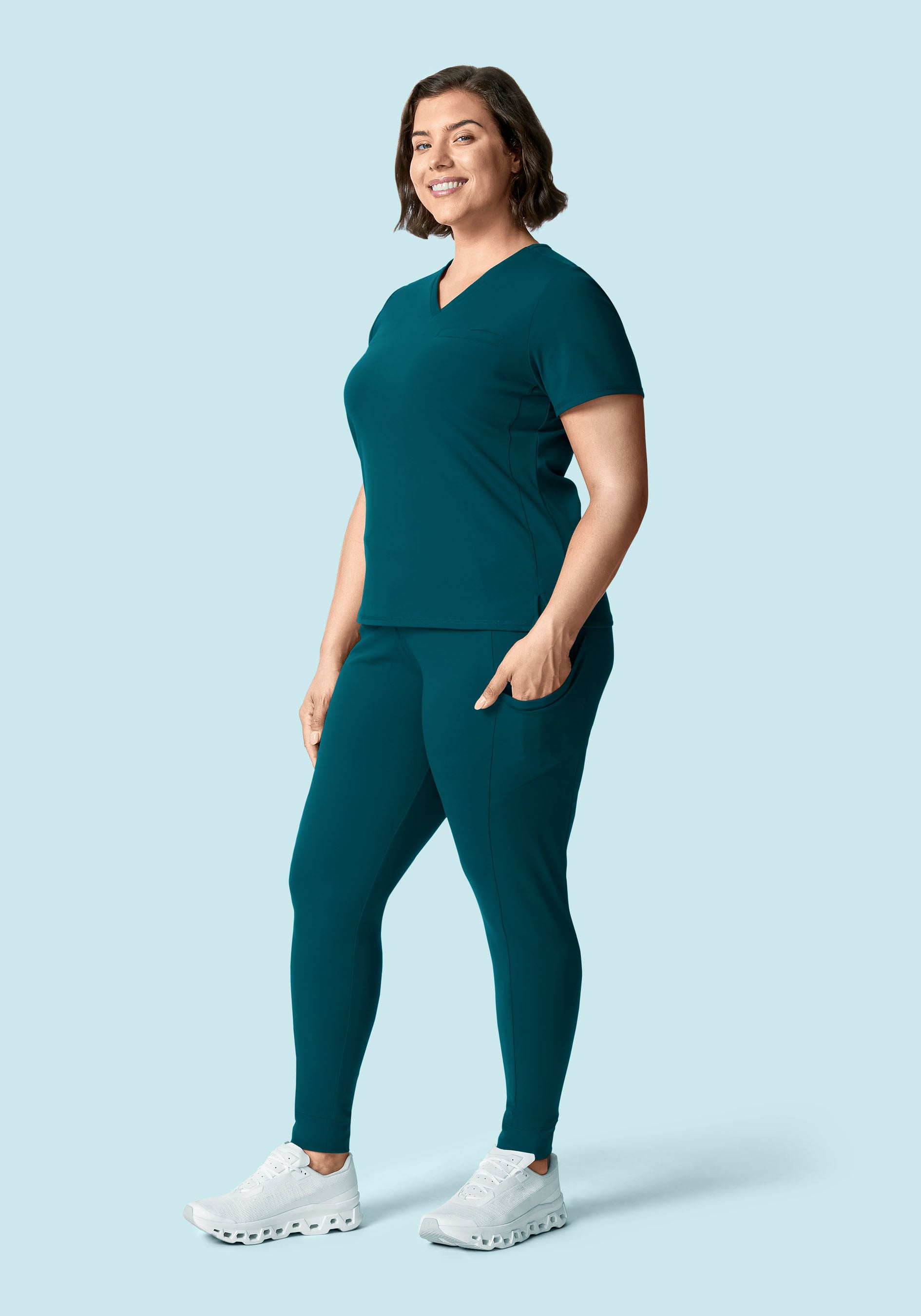 Soft Stretch Joggers Caribbean Blue