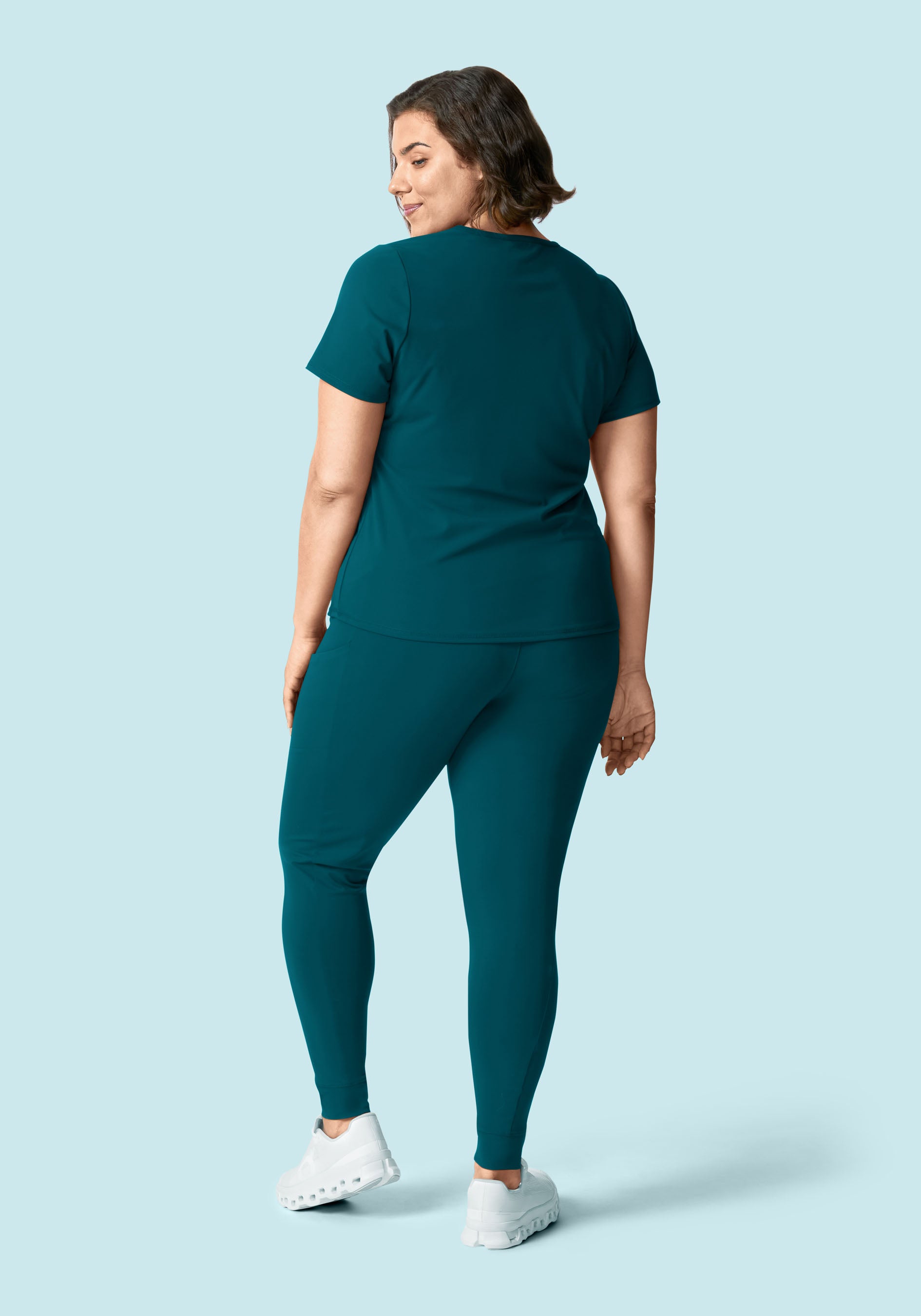 Soft Stretch Joggers Caribbean Blue
