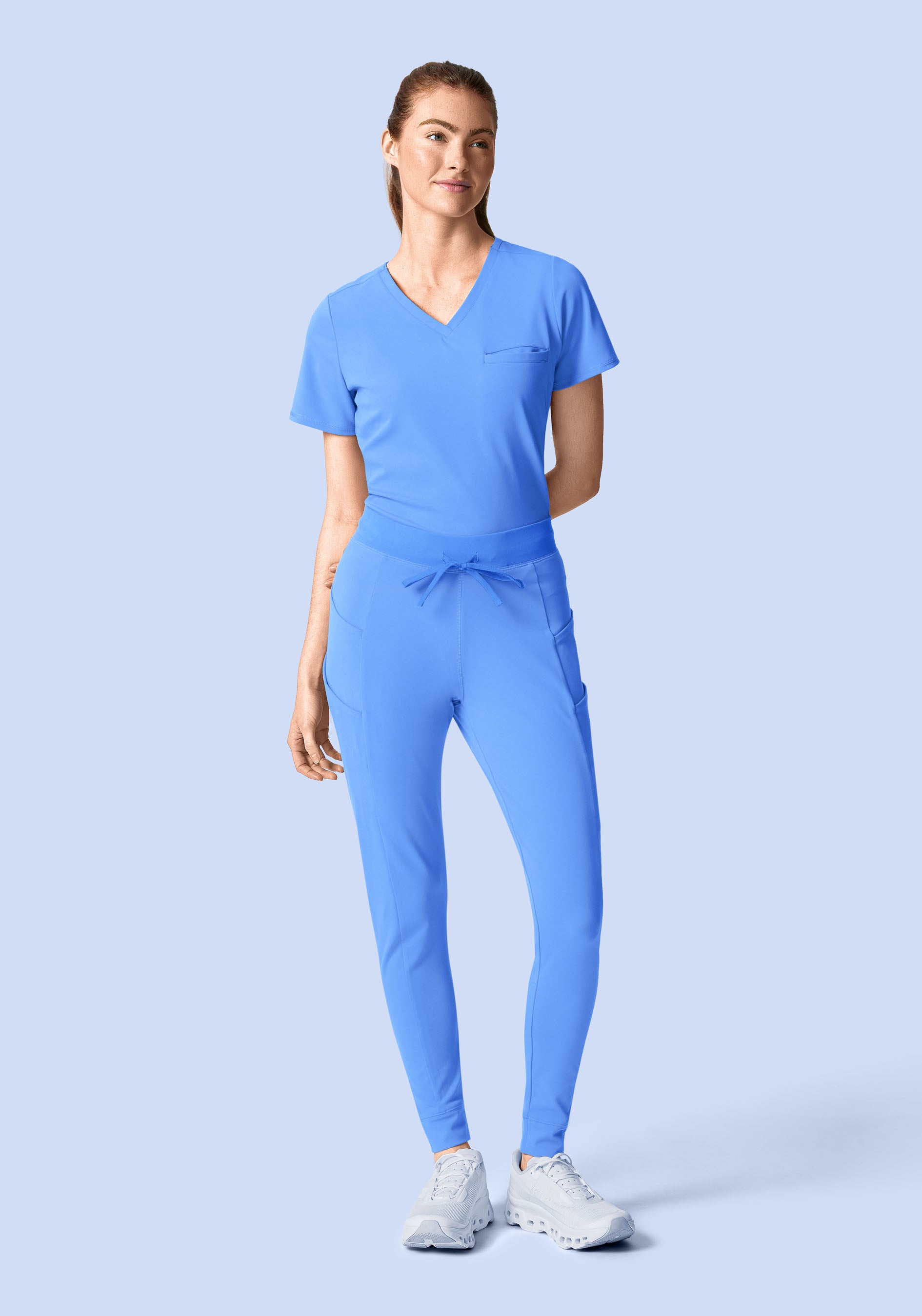 Soft Stretch Joggers Ceil Blue
