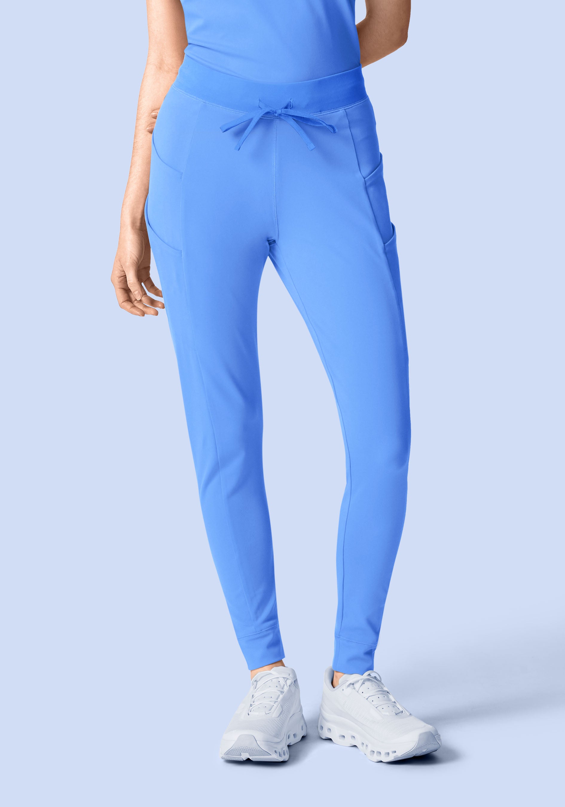 Soft Stretch Joggers Ceil Blue