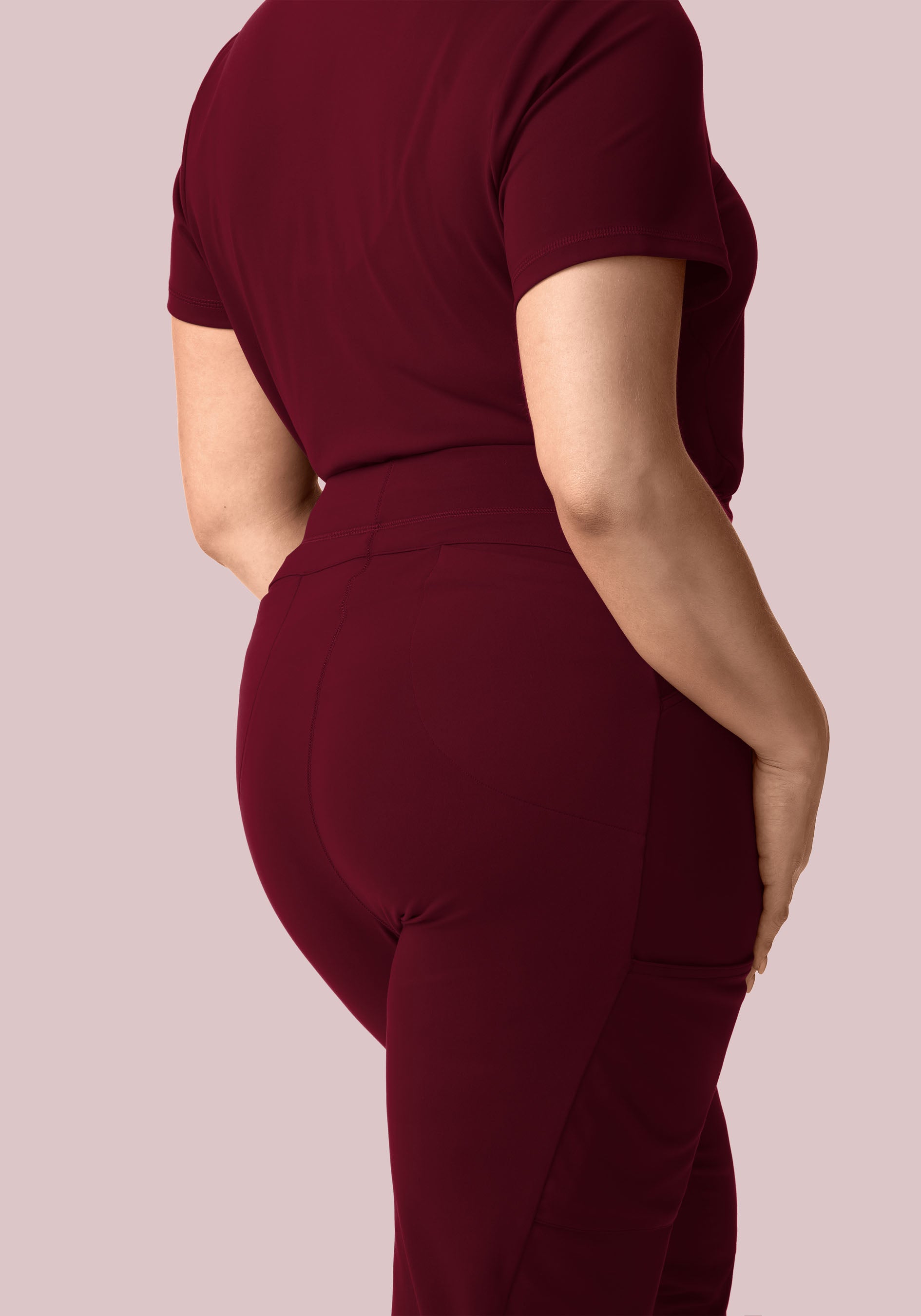Soft Stretch Straight Leg Wine