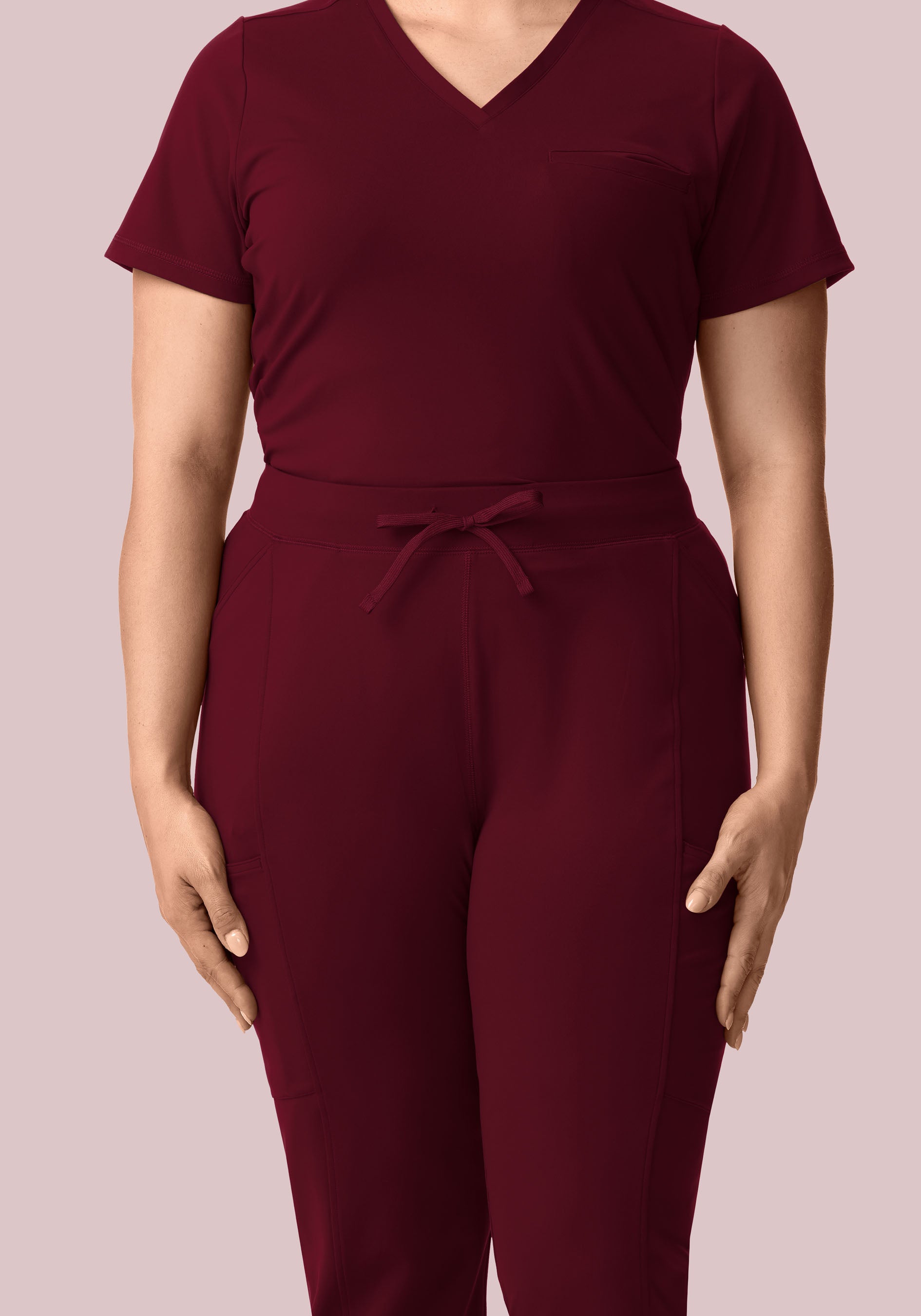 Soft Stretch Straight Leg Wine