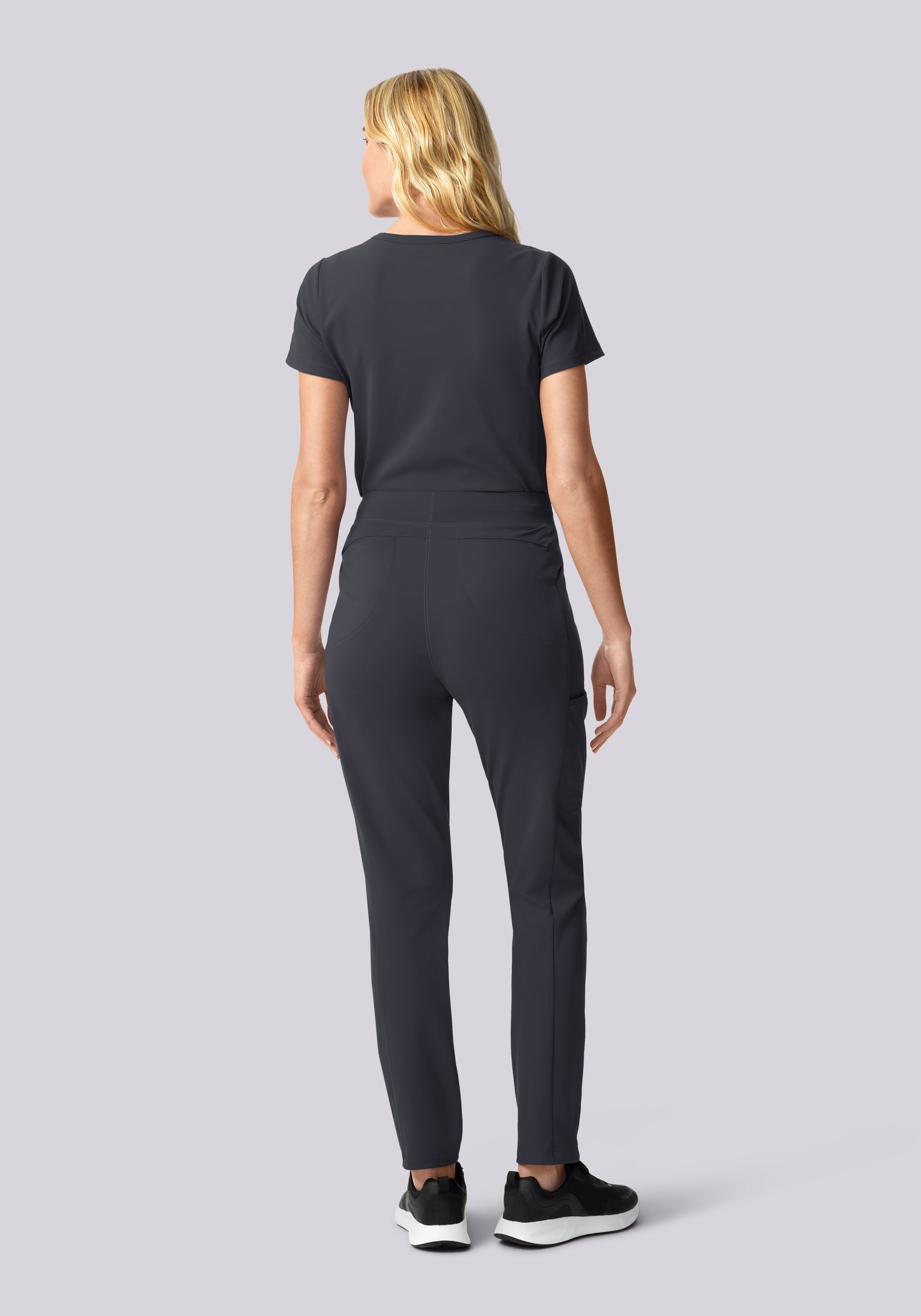 Soft Stretch Chest Pocket Top Pewter