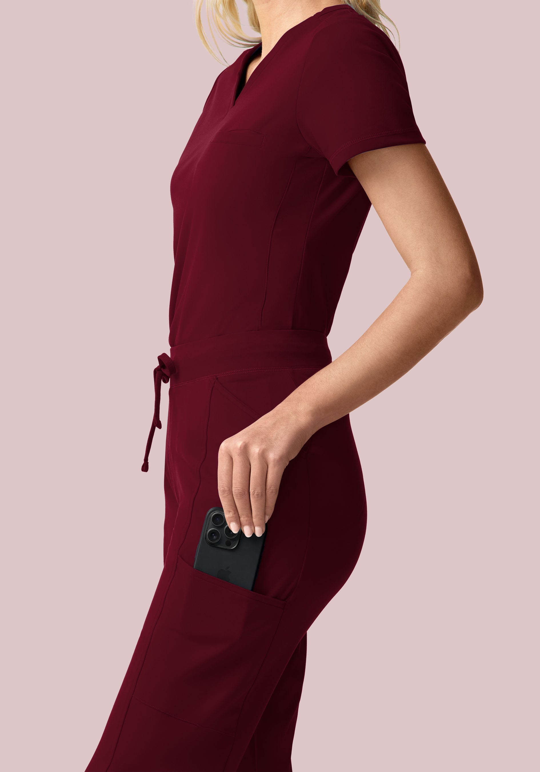 Soft Stretch Straight Leg Wine