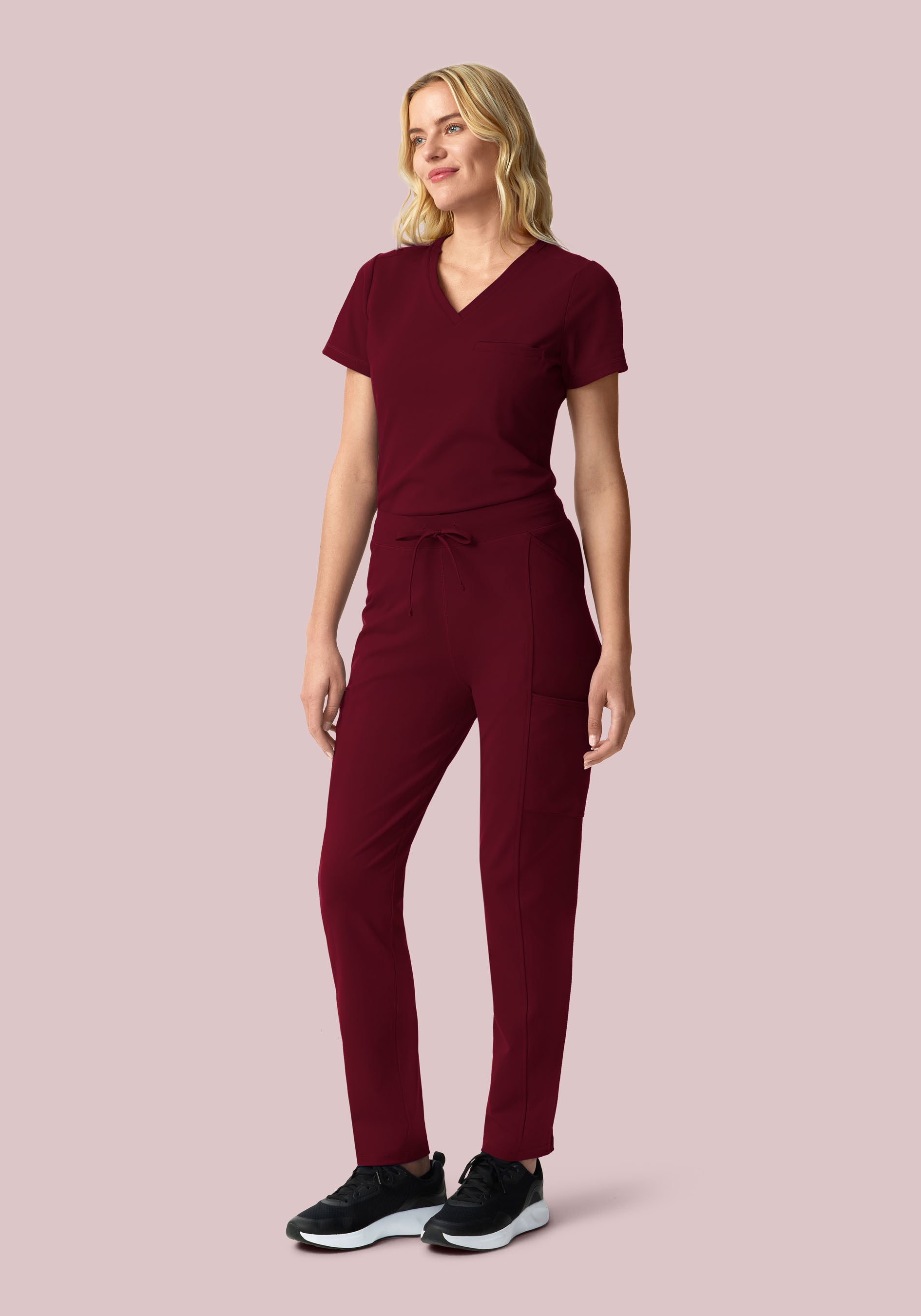 Soft Stretch Straight Leg Wine