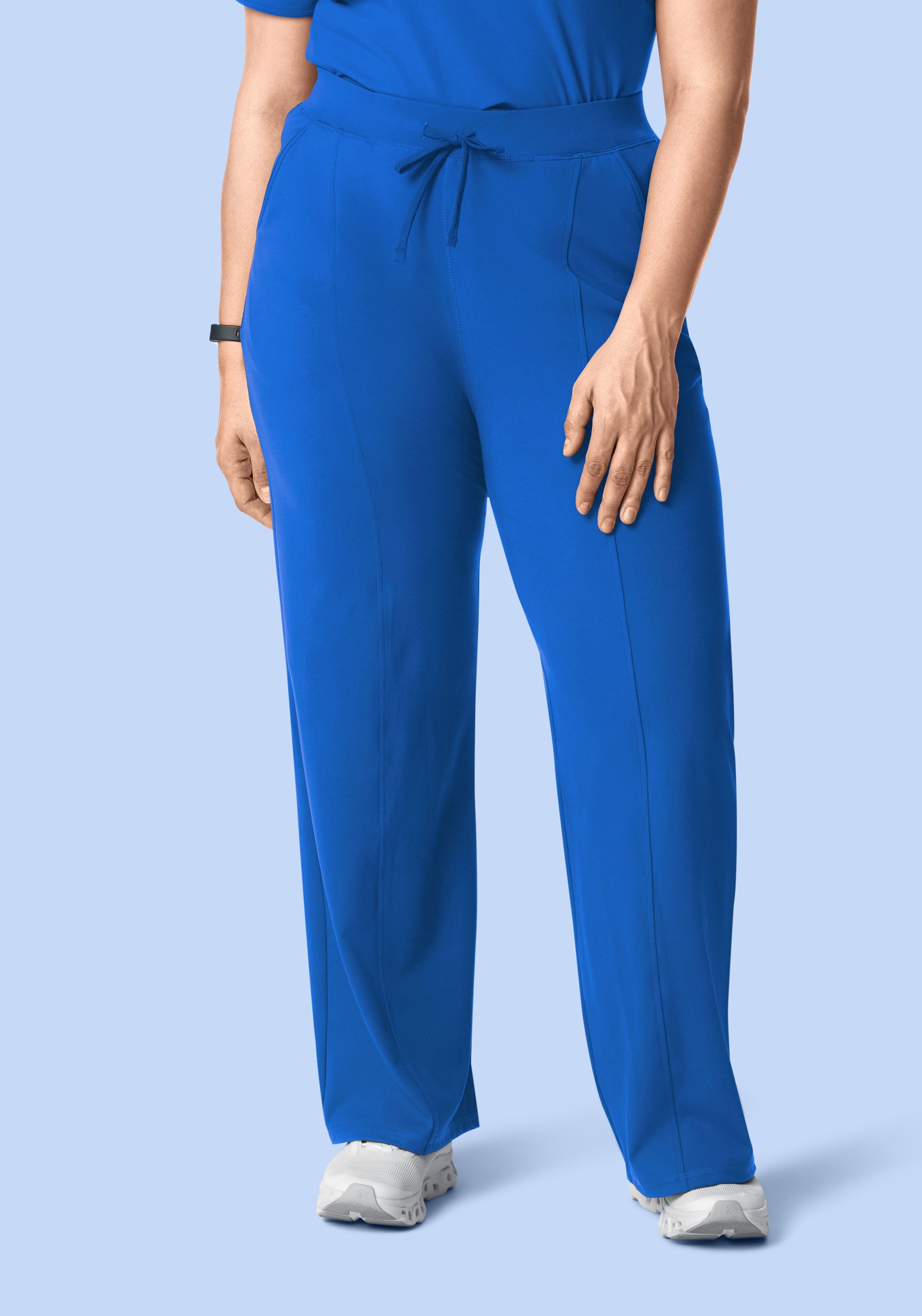 Soft Stretch High Waisted Wide Leg Royal Blue